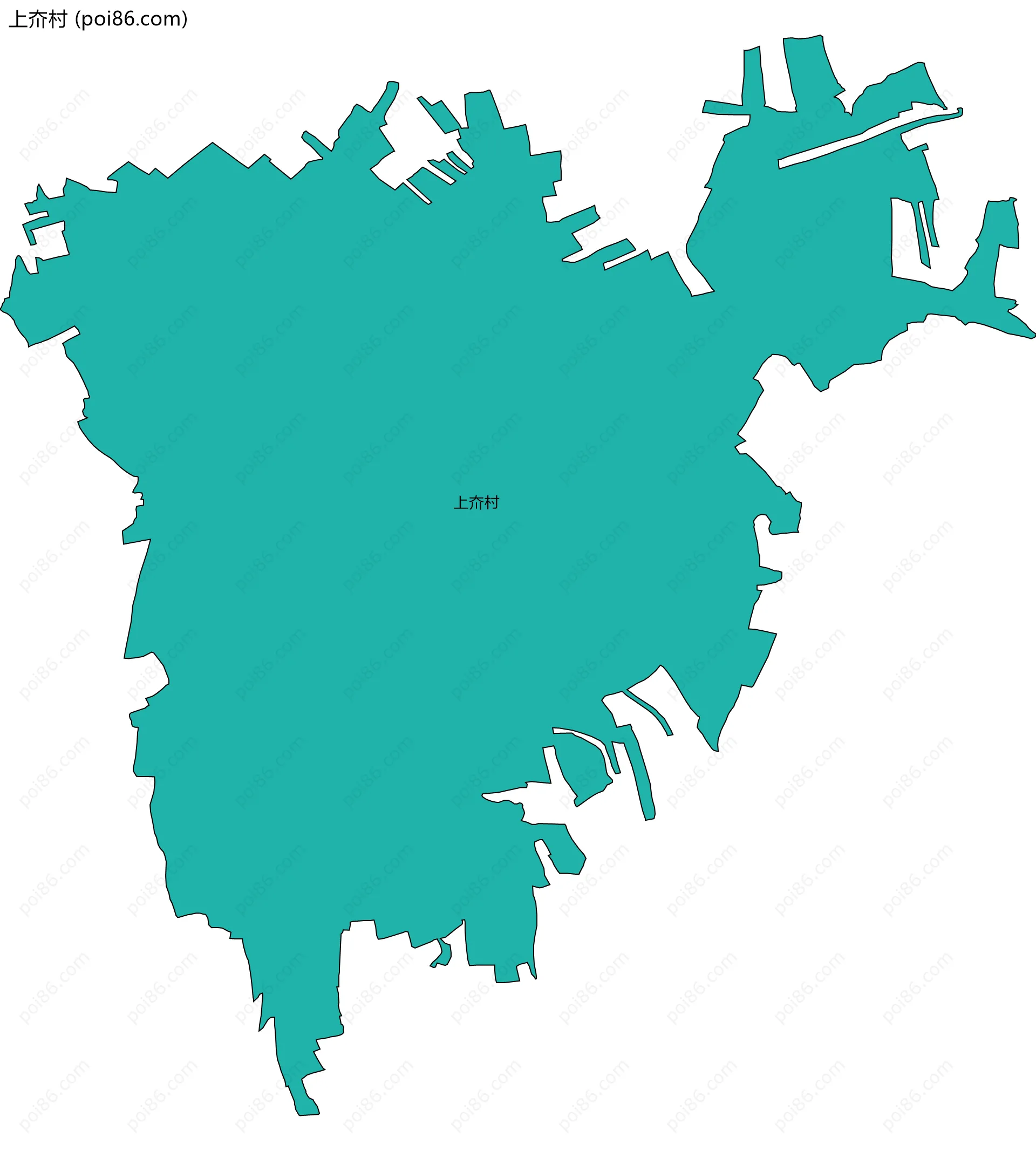 上夼村边界地图