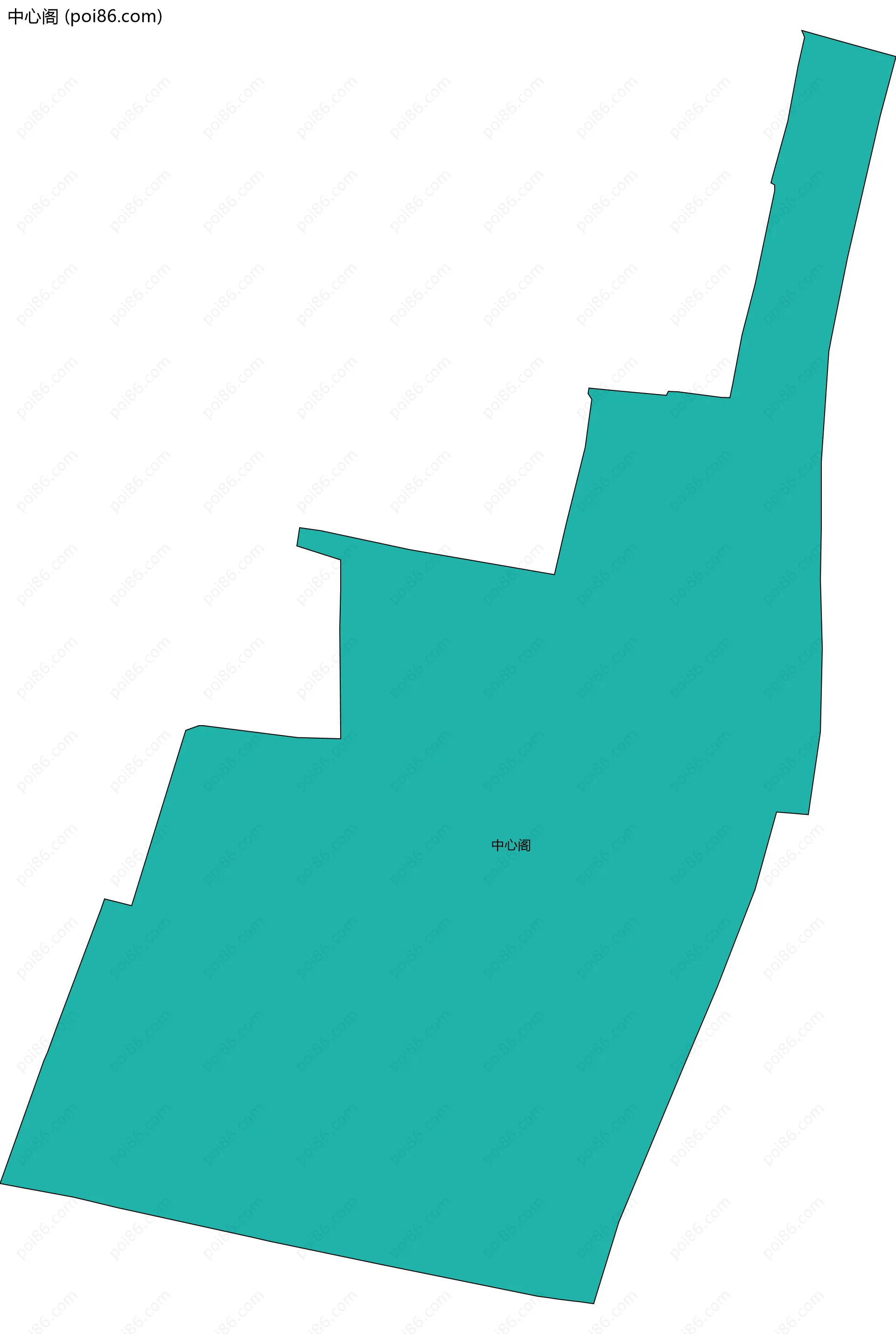 中心阁边界地图