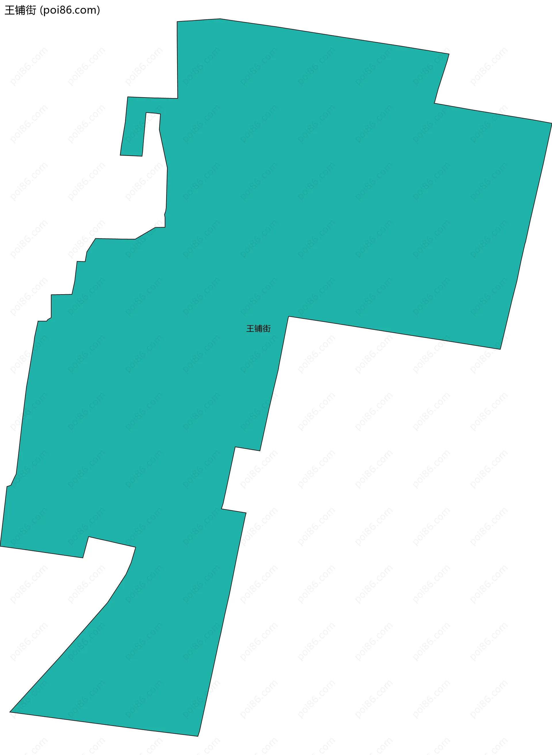 王铺街边界地图