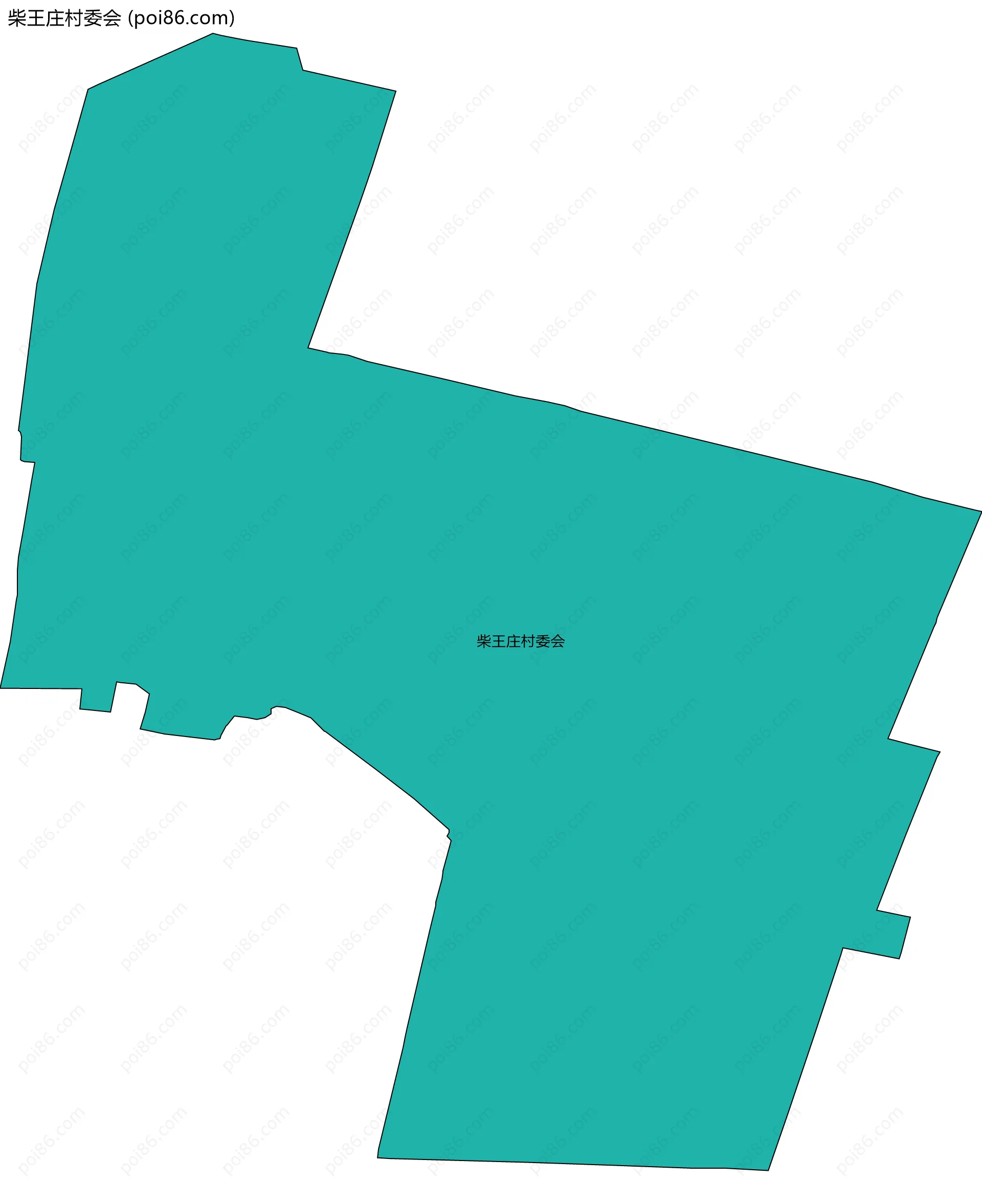 柴王庄村委会边界地图