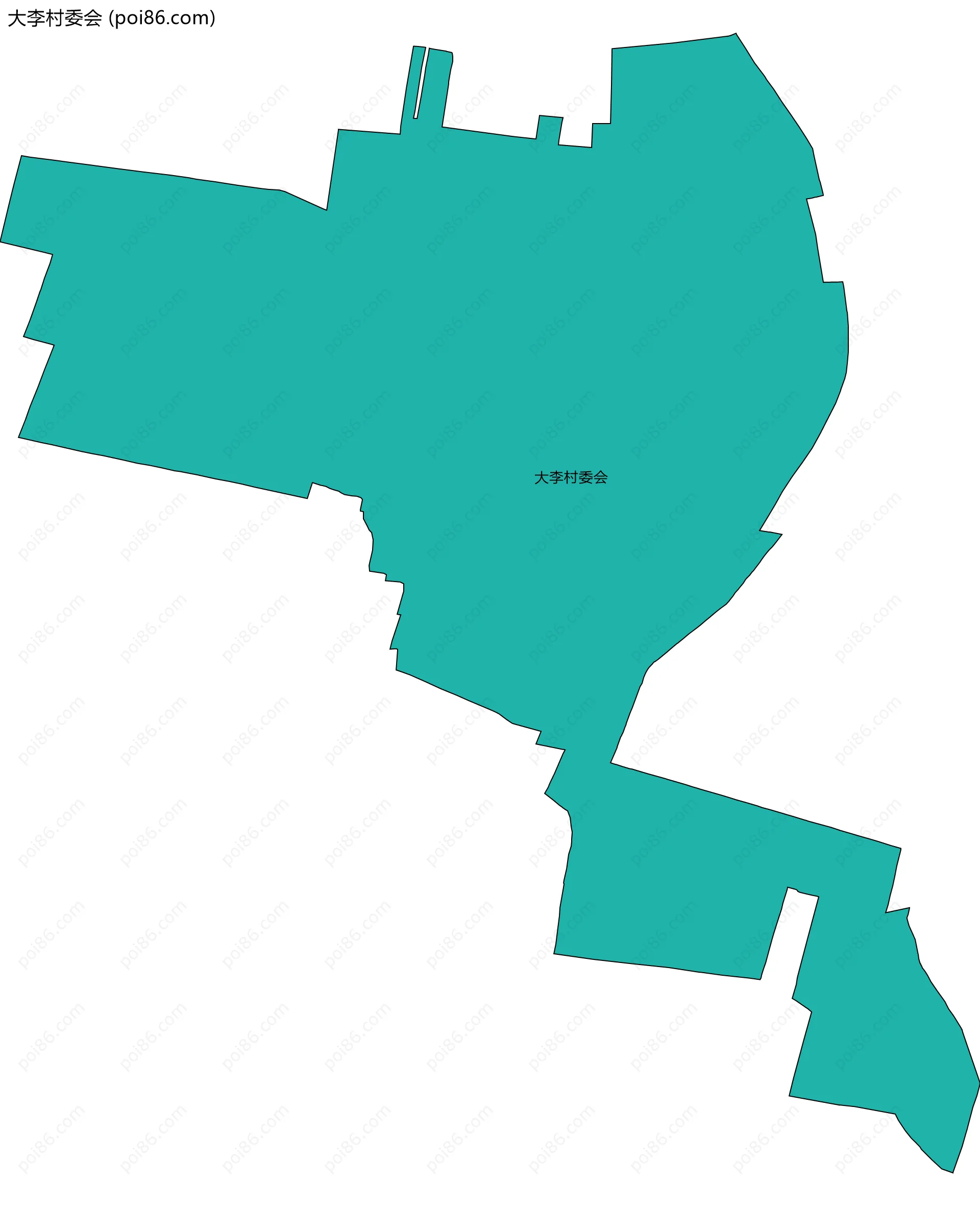 大李村委会边界地图