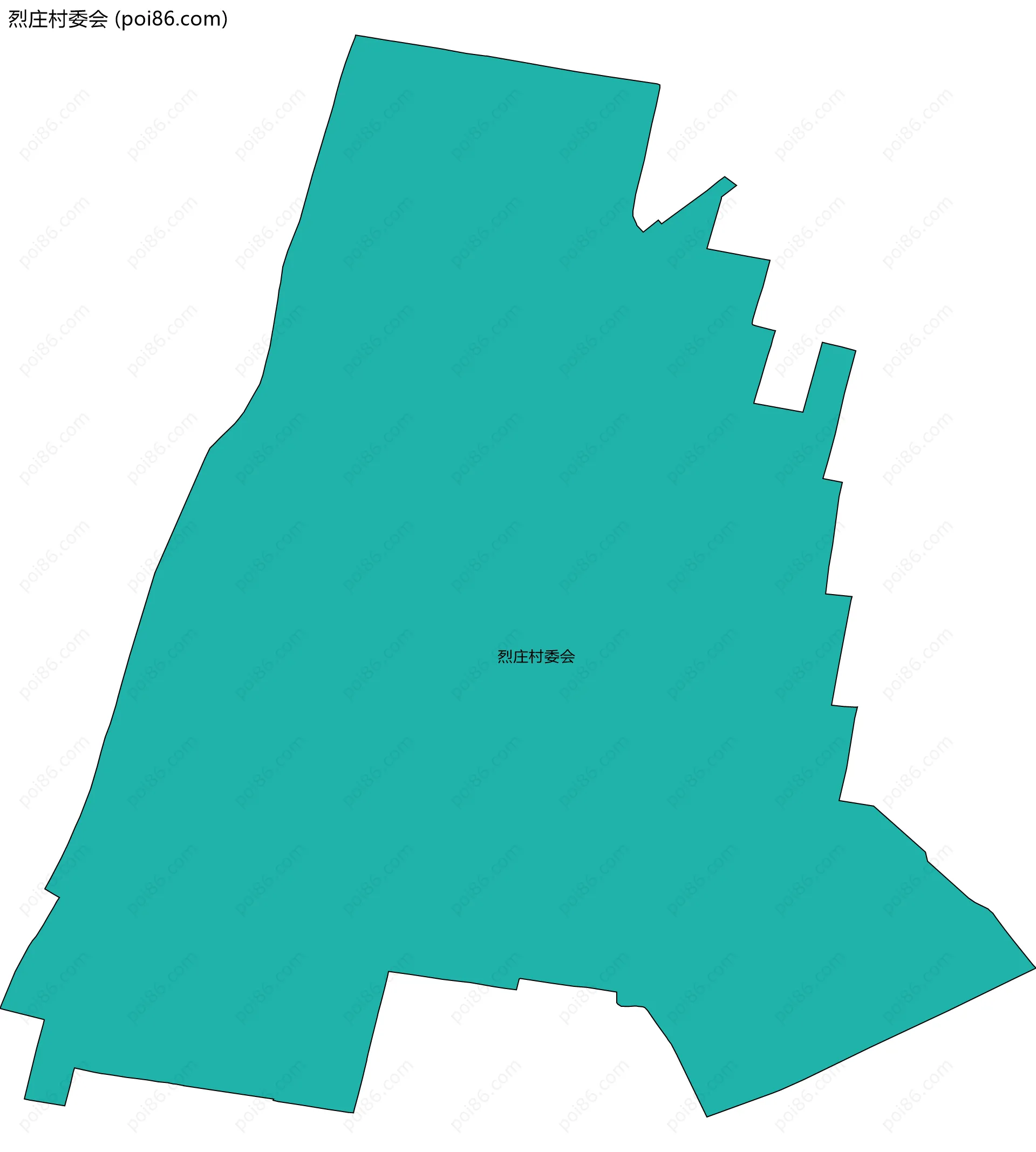 烈庄村委会边界地图