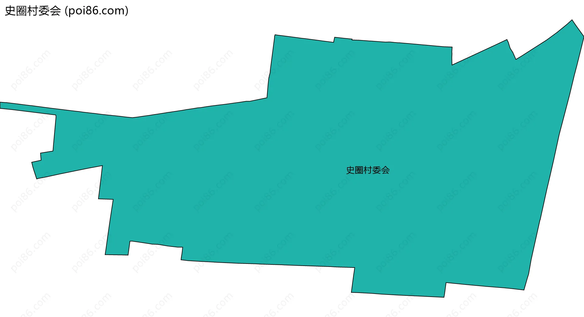 史圈村委会边界地图