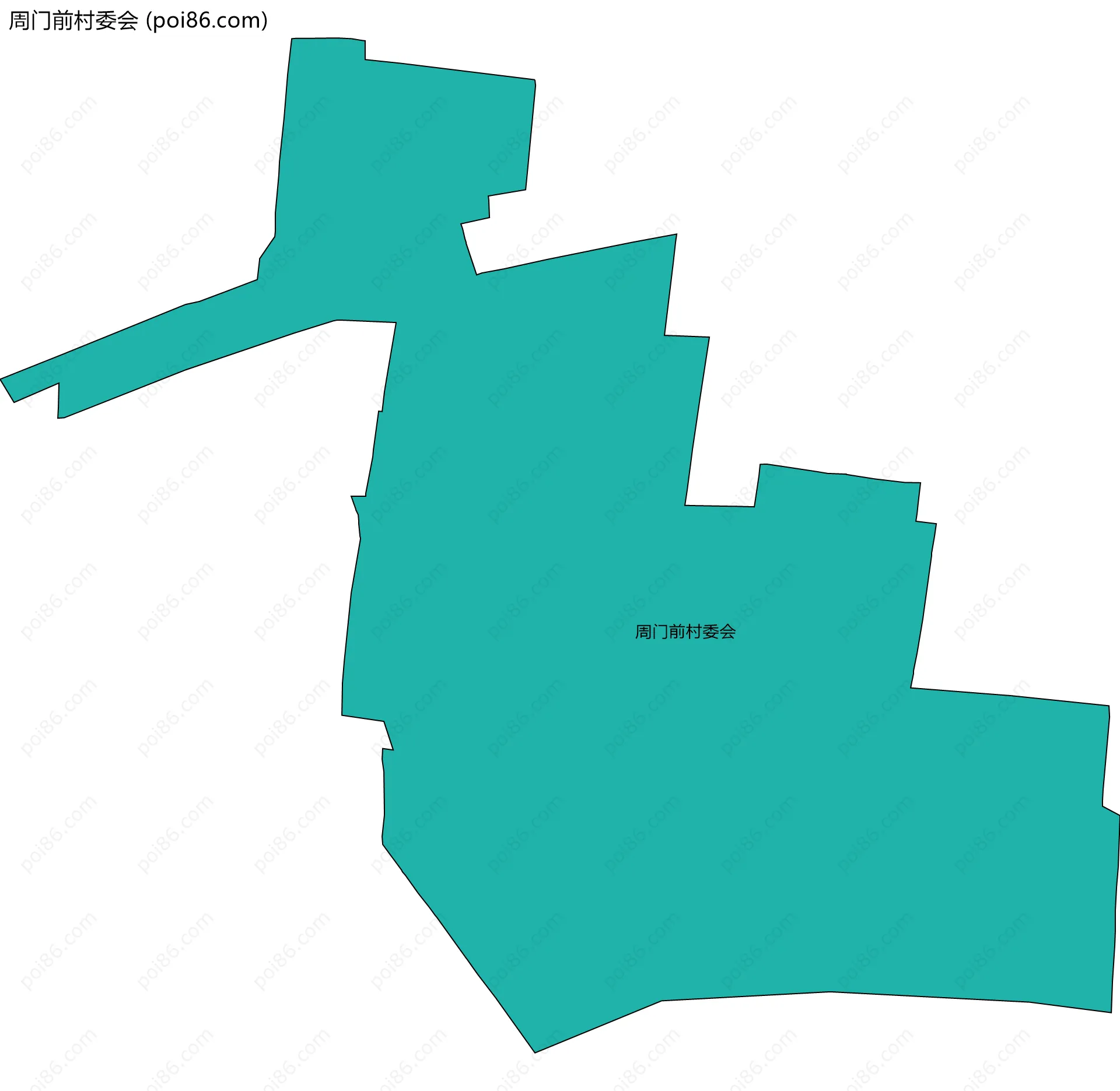 周门前村委会边界地图