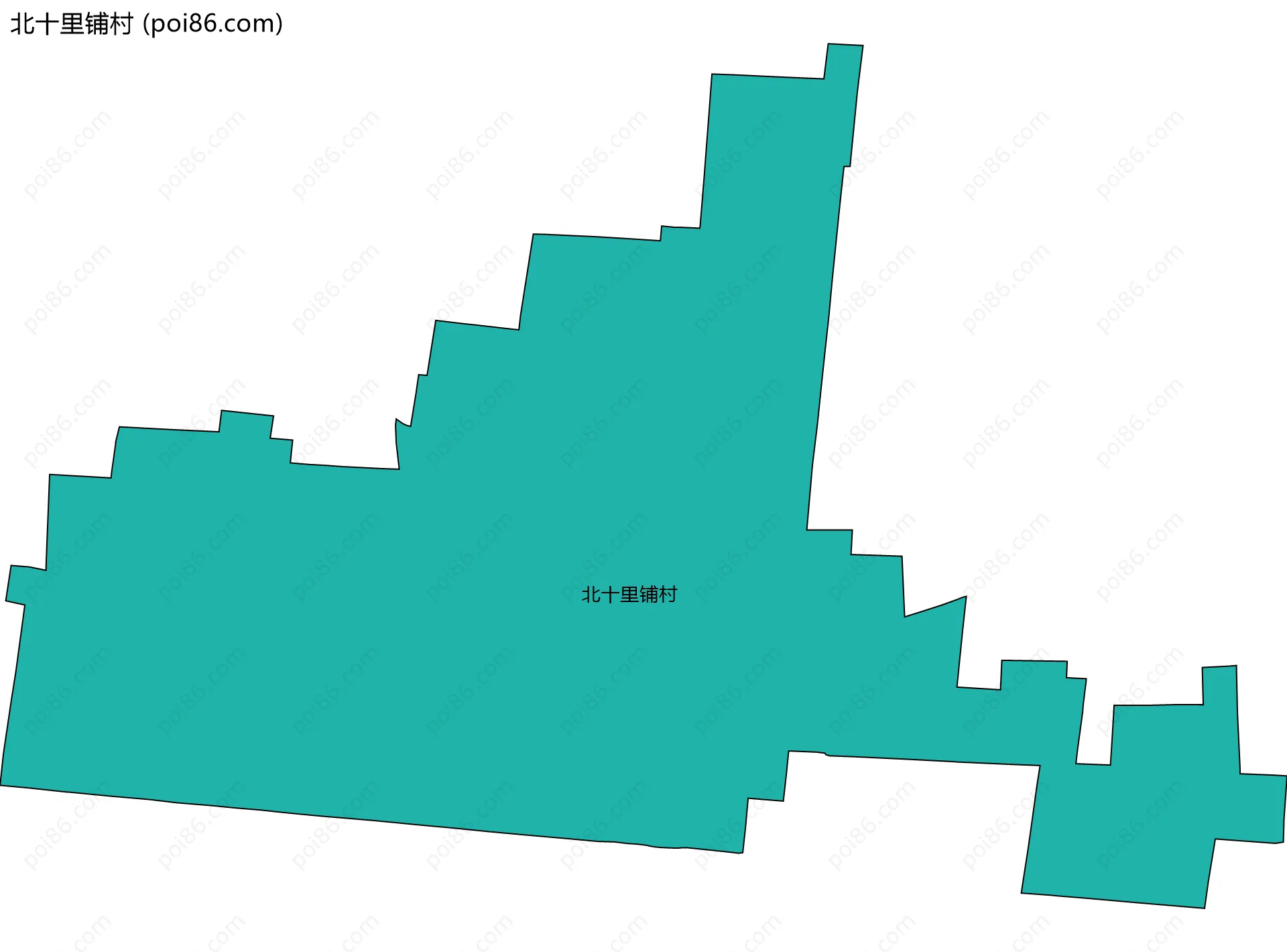 北十里铺村边界地图