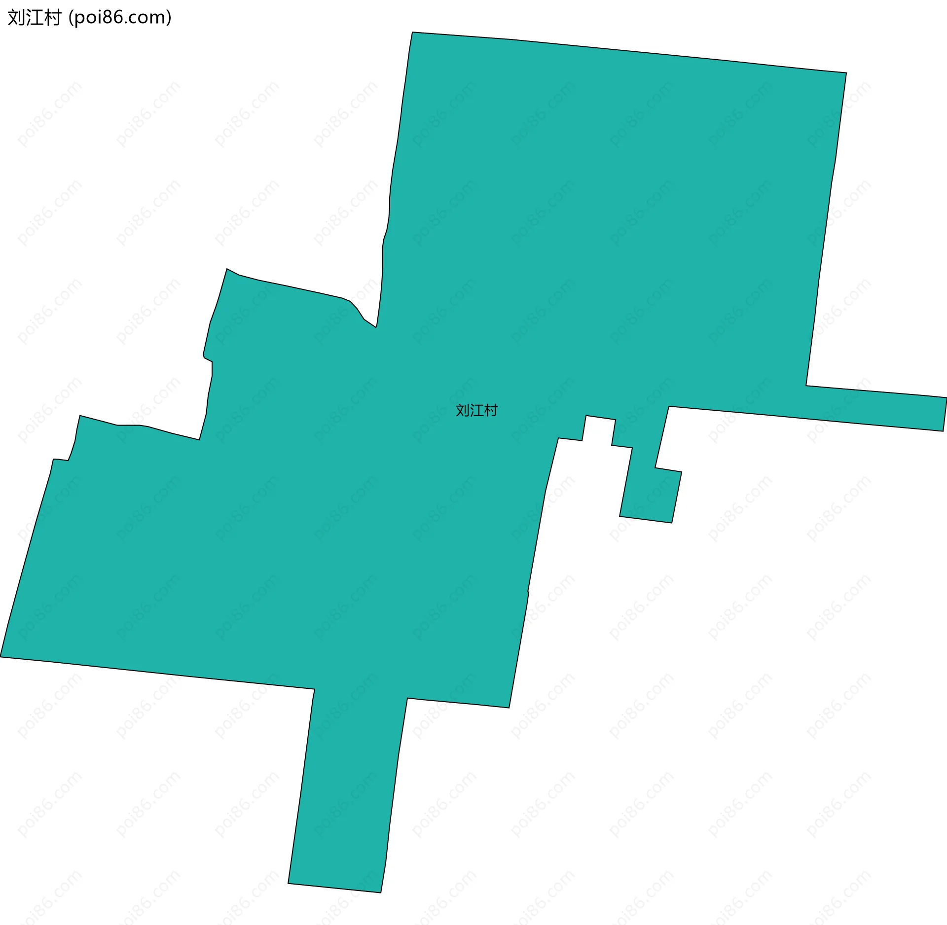 刘江村边界地图