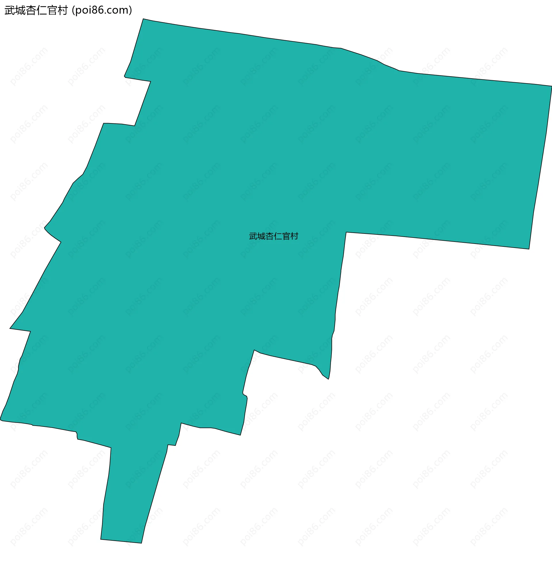武城杏仁官村边界地图