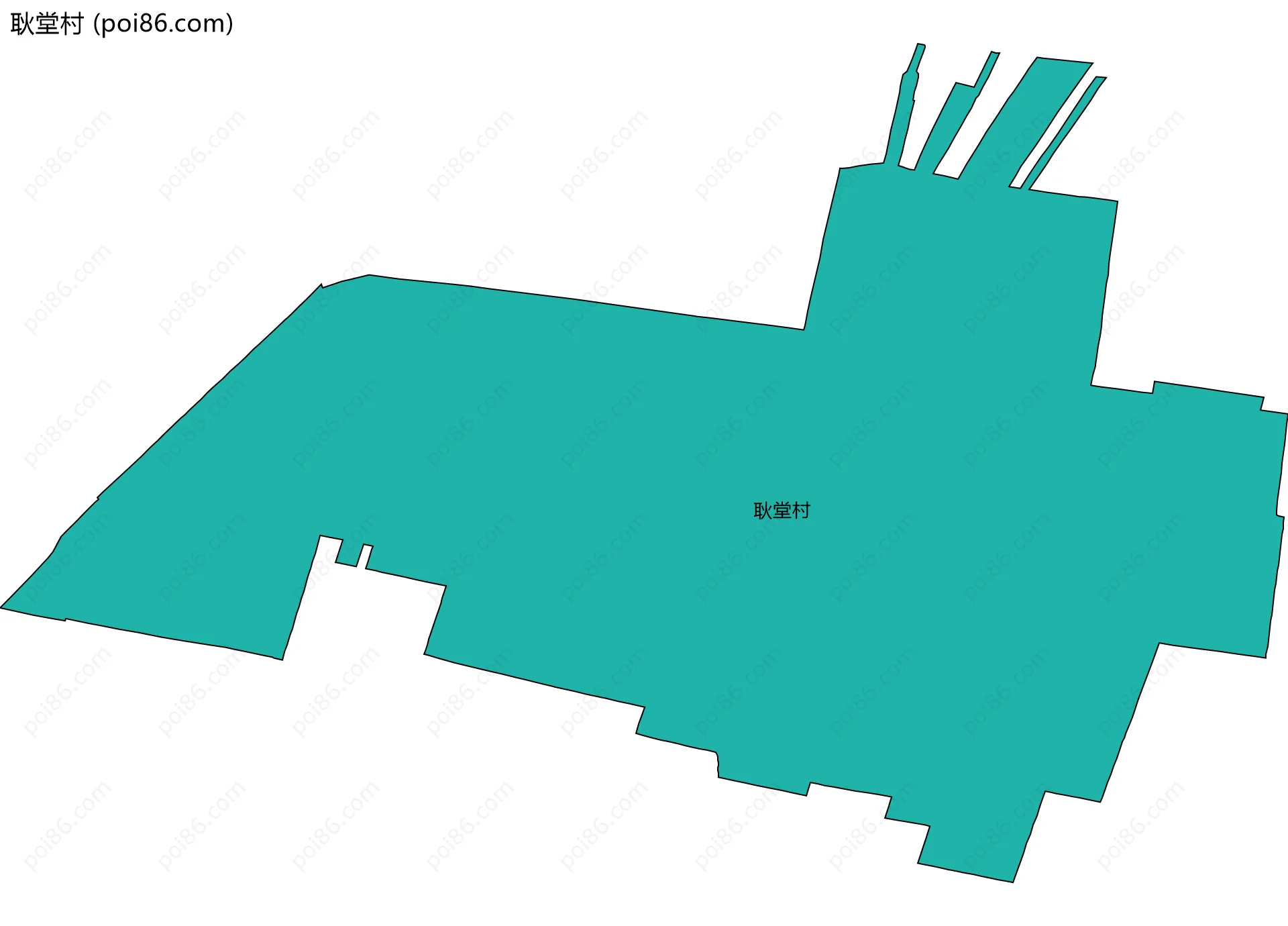 耿堂村边界地图