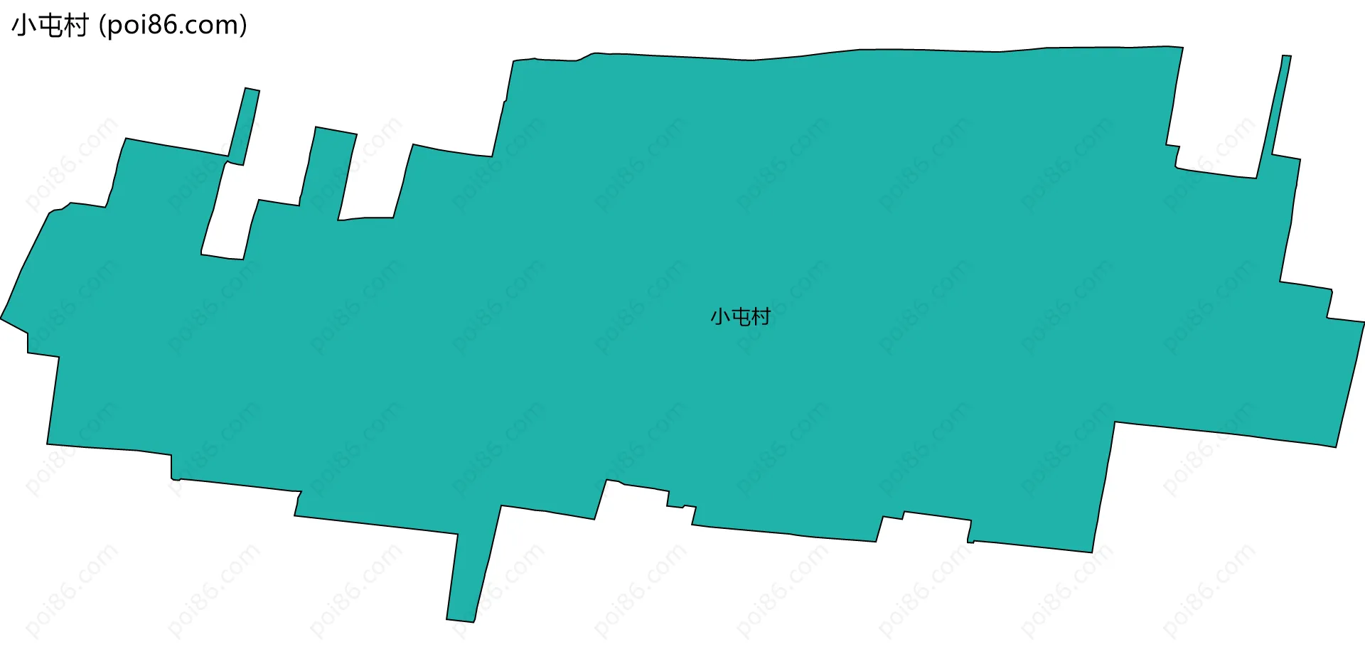 小屯村边界地图