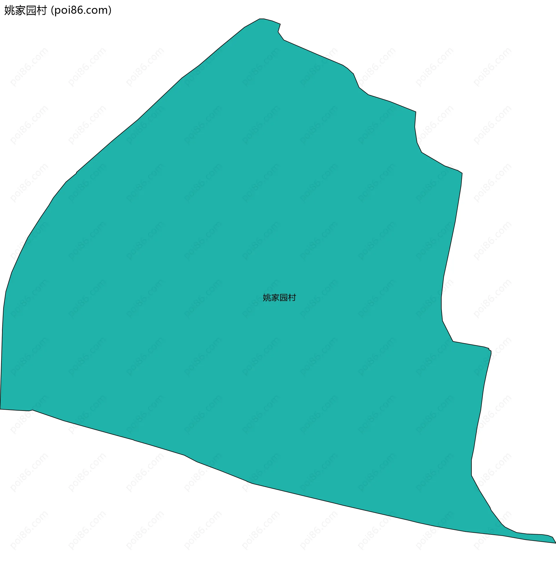 姚家园村边界地图