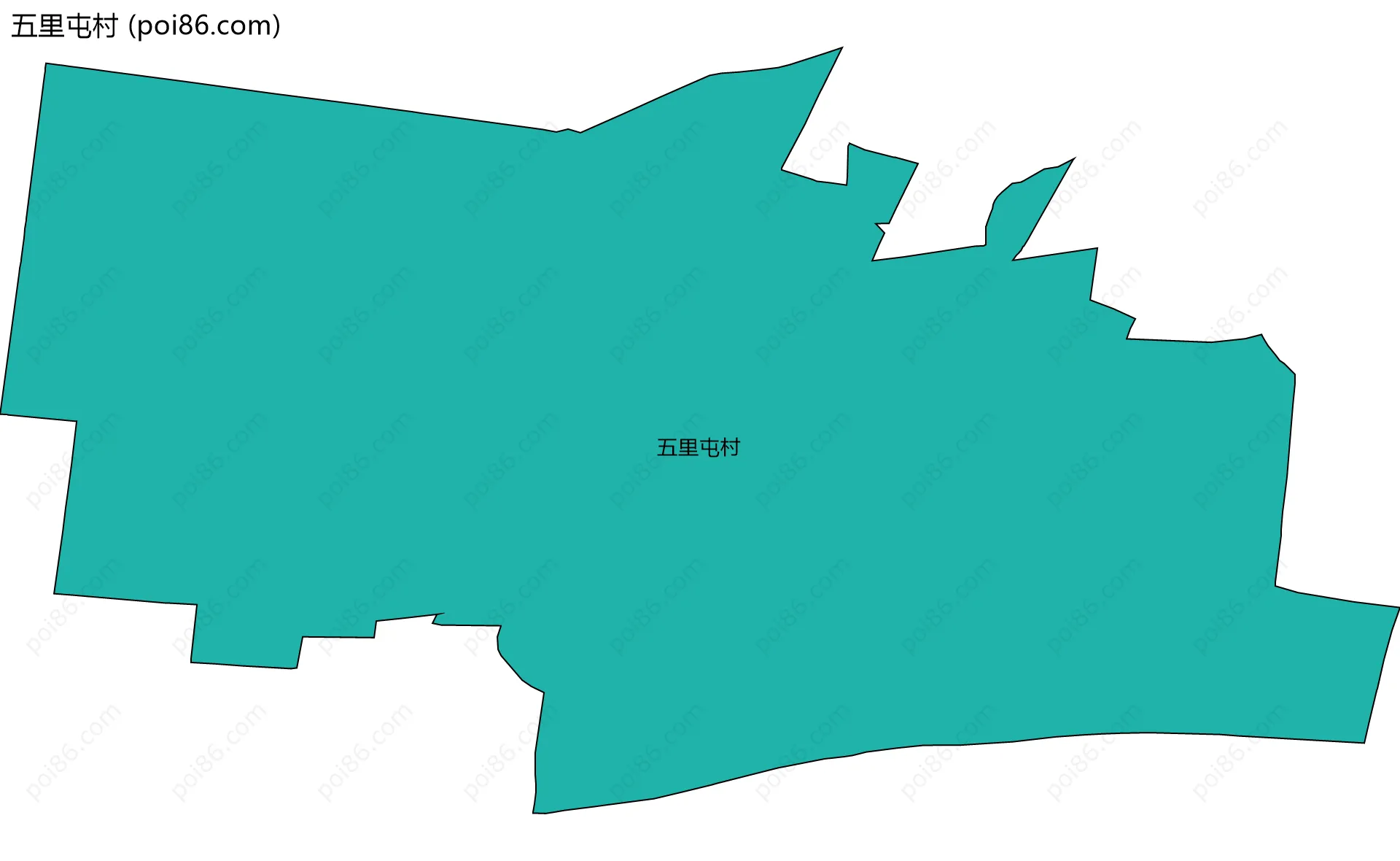 五里屯村边界地图
