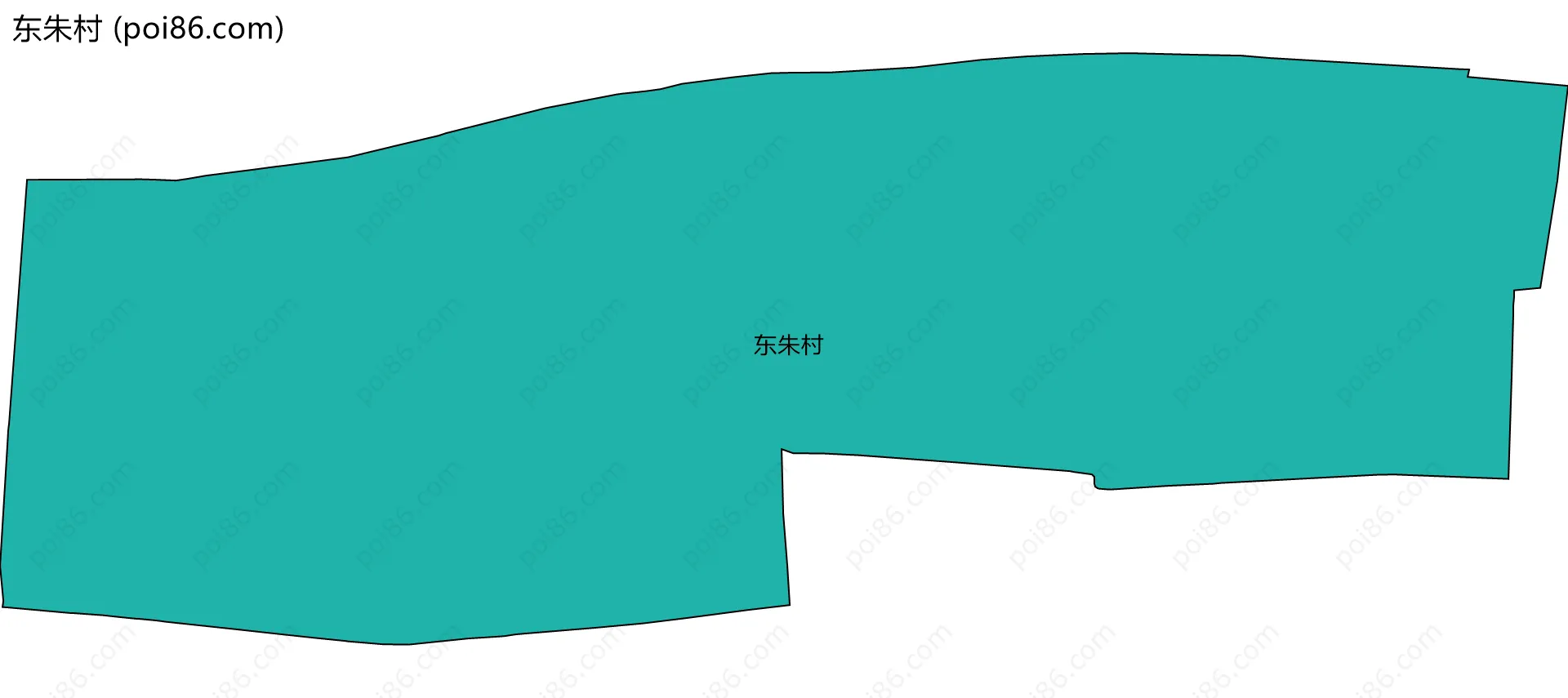 东朱村边界地图