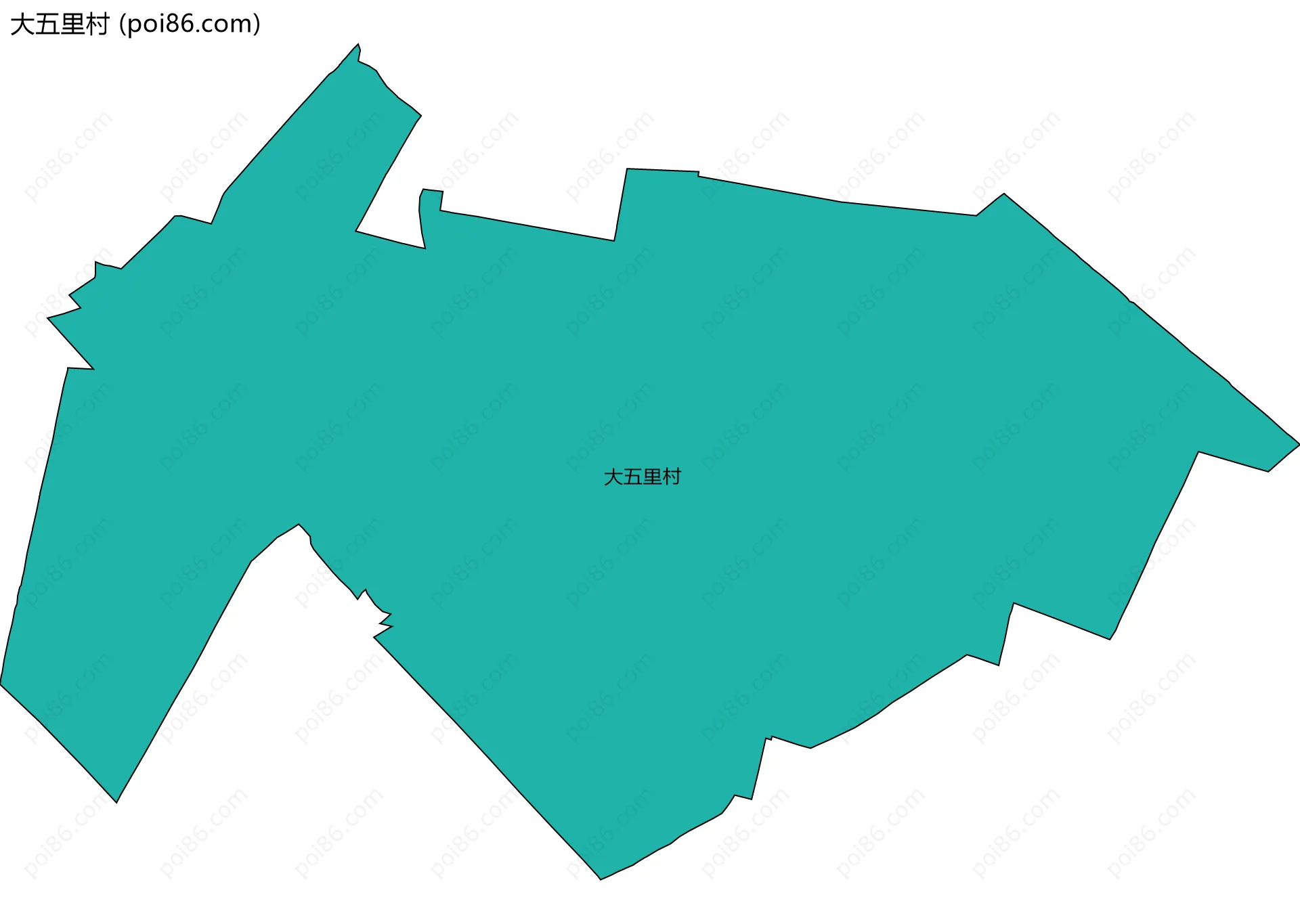大五里村边界地图