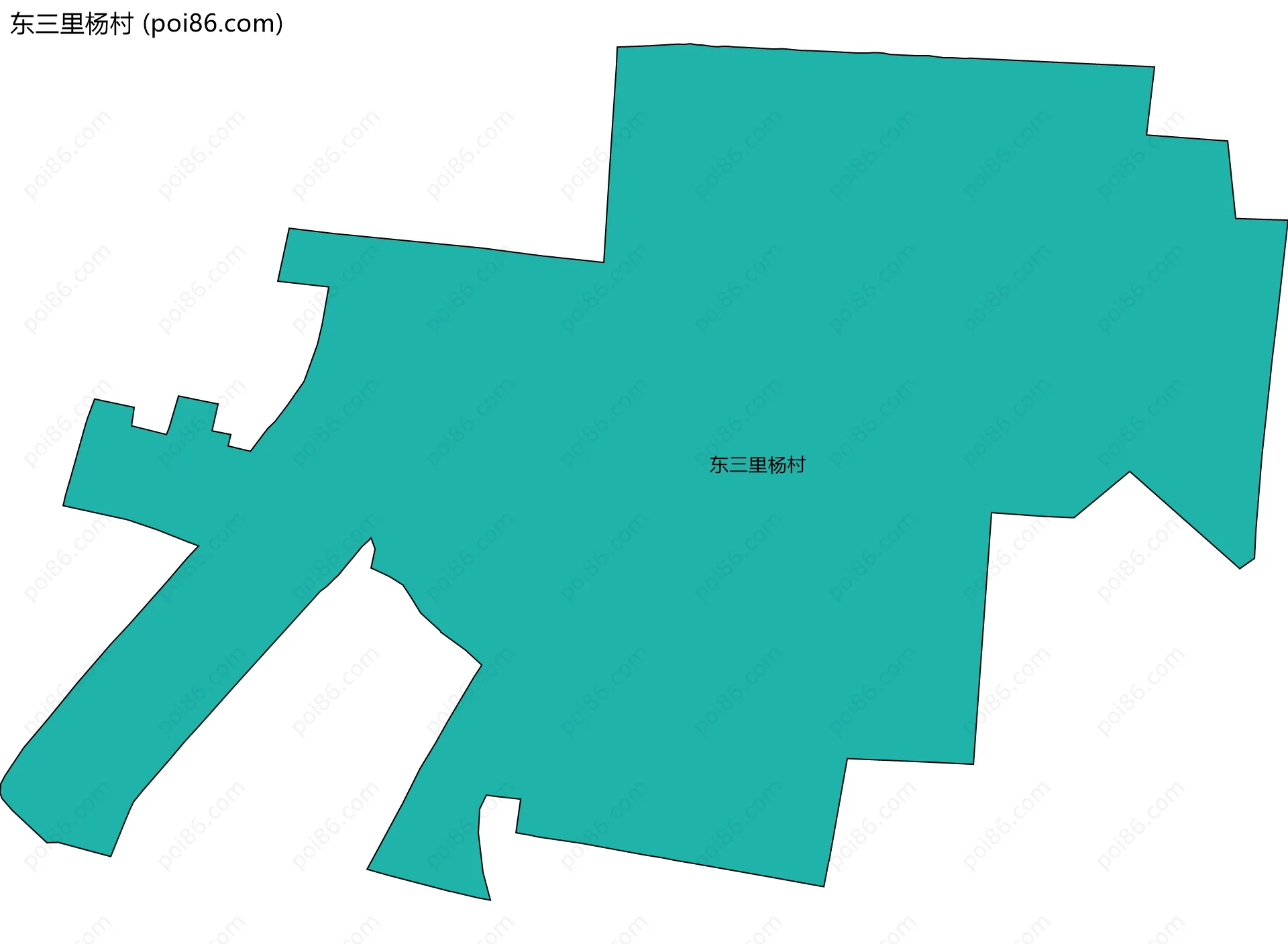 东三里杨村边界地图