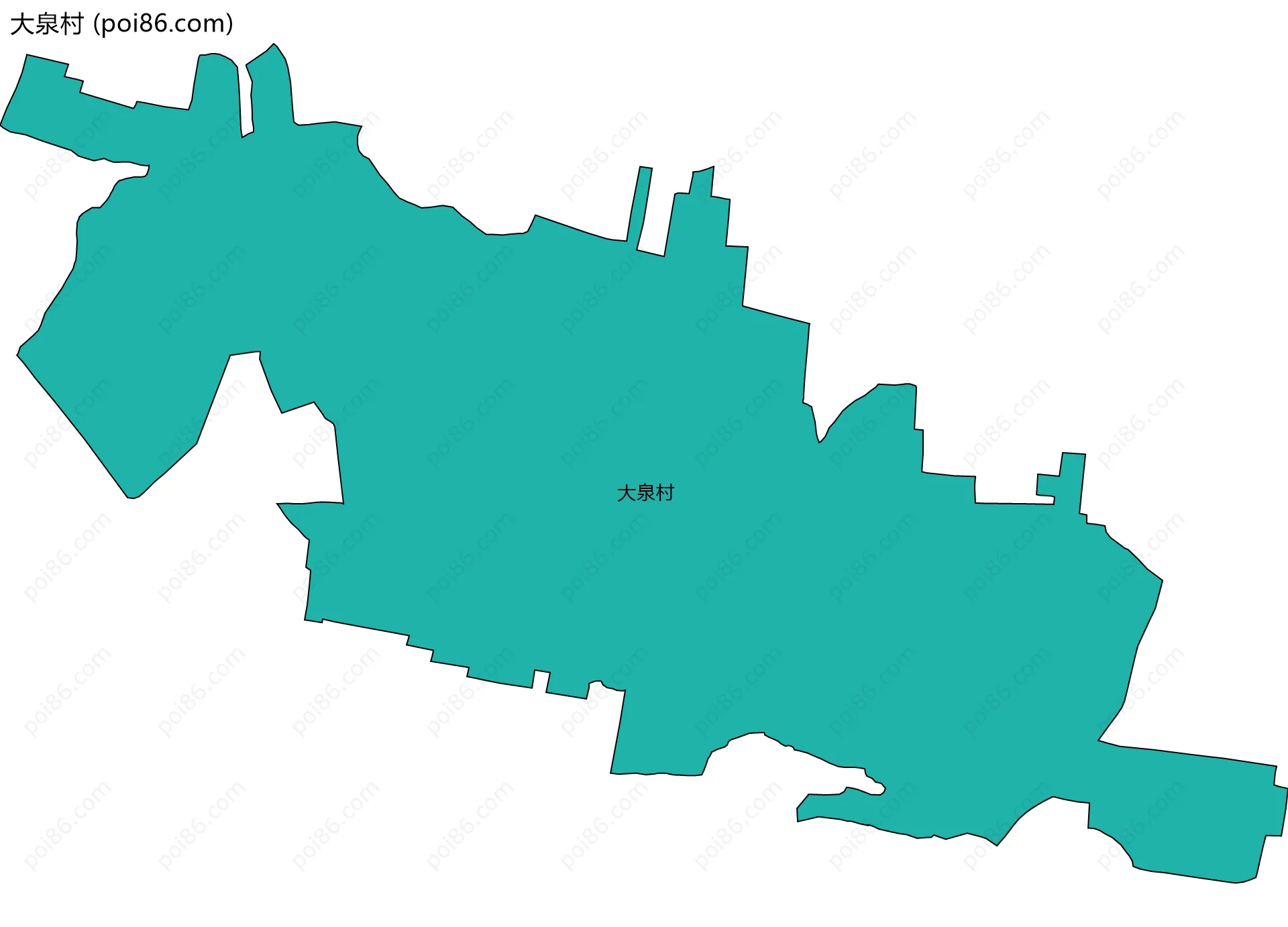 大泉村边界地图