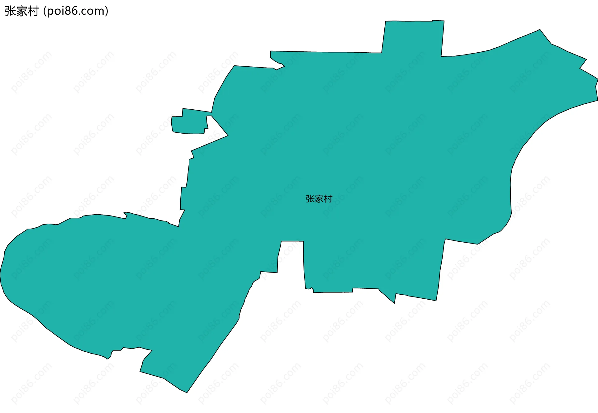张家村边界地图