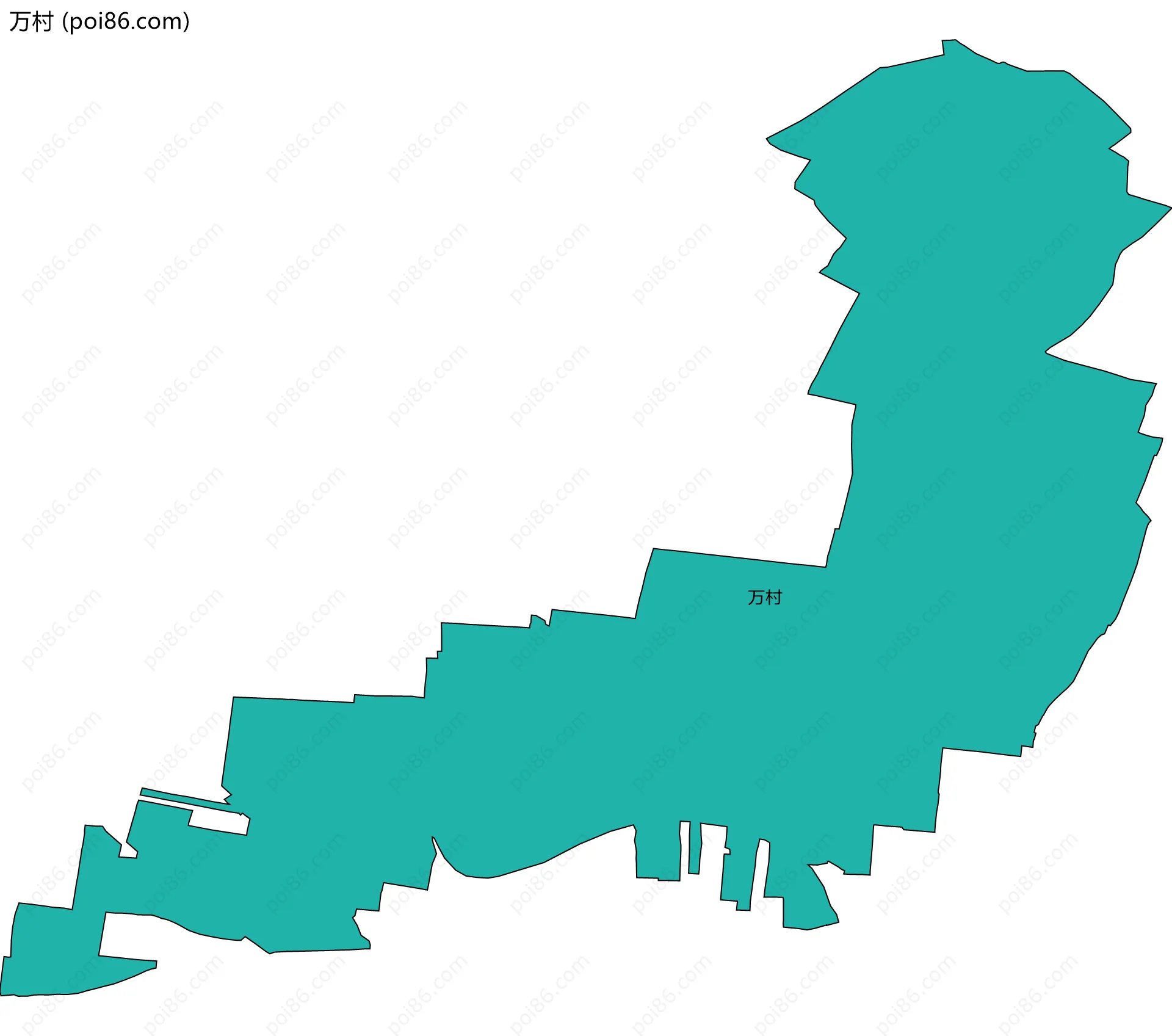 万村边界地图