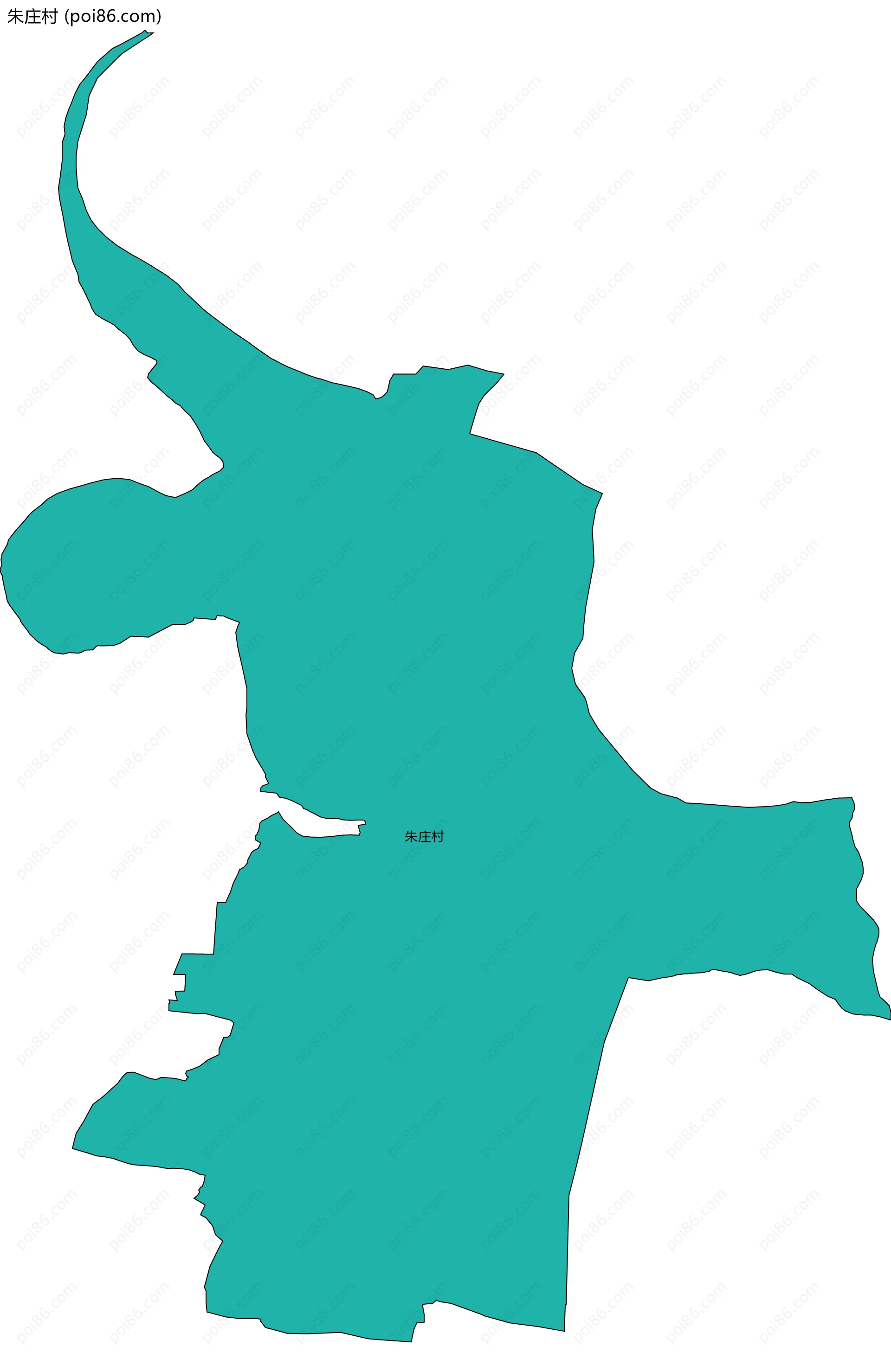 朱庄村边界地图