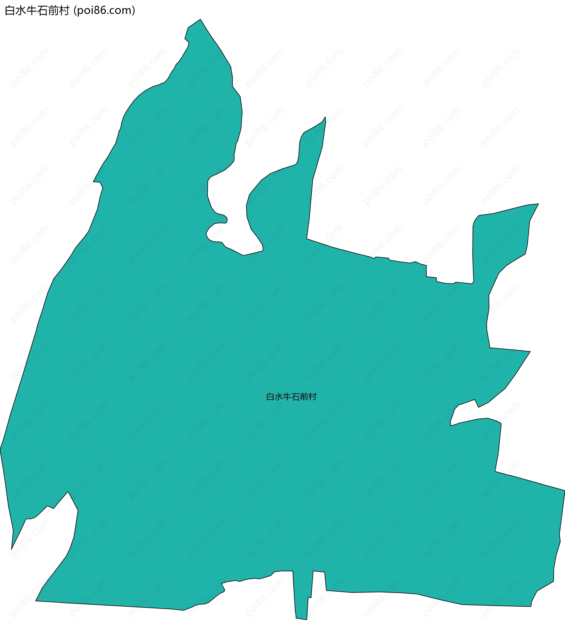 白水牛石前村边界地图