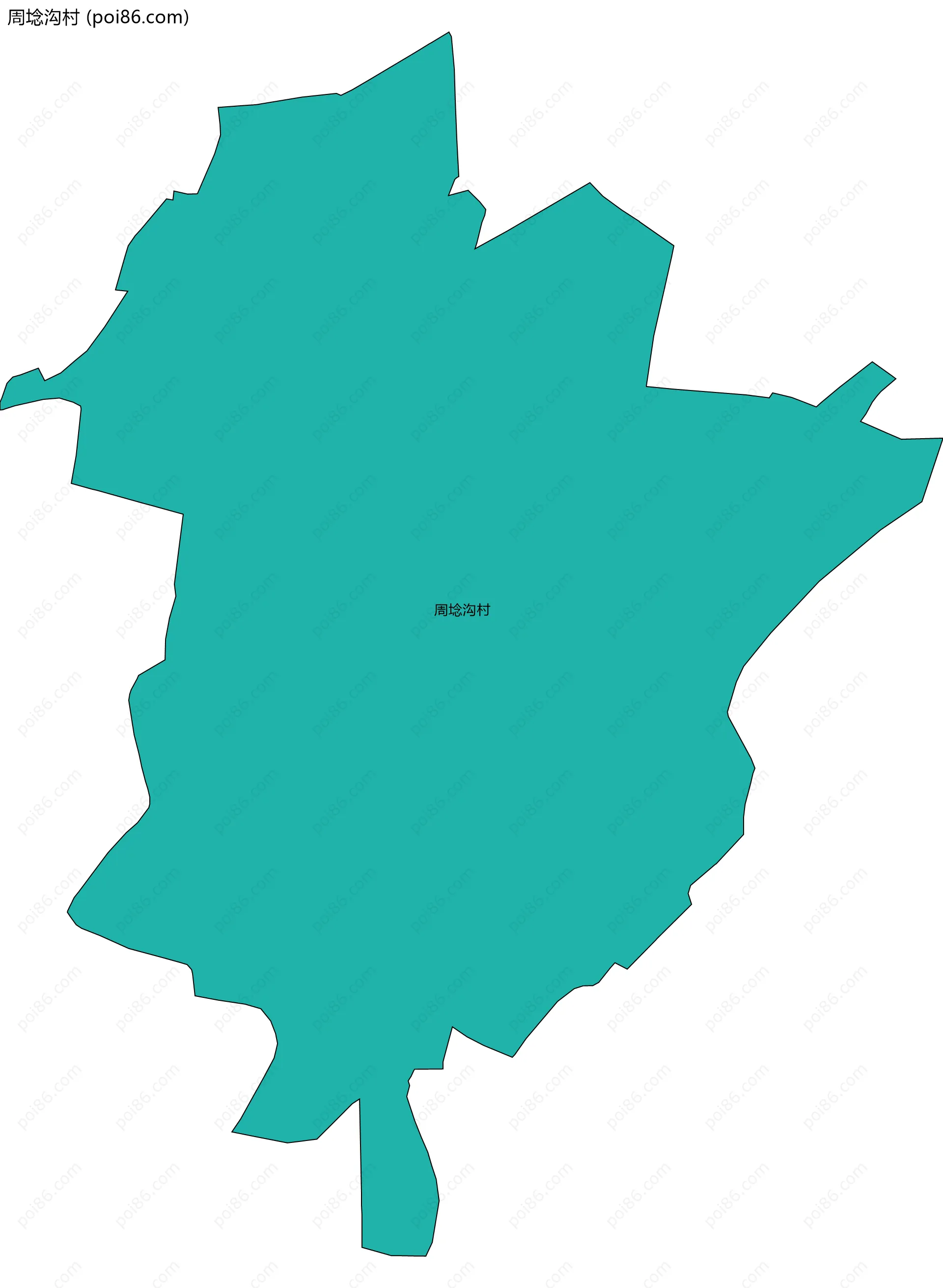 周埝沟村边界地图
