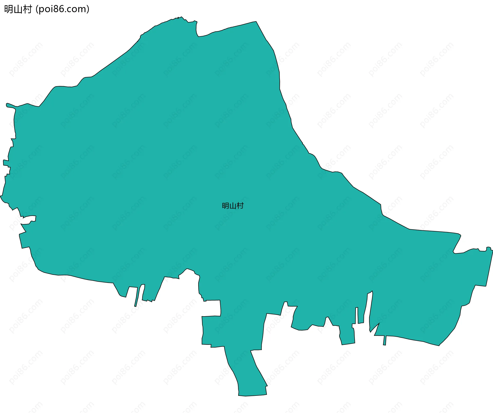 明山村边界地图