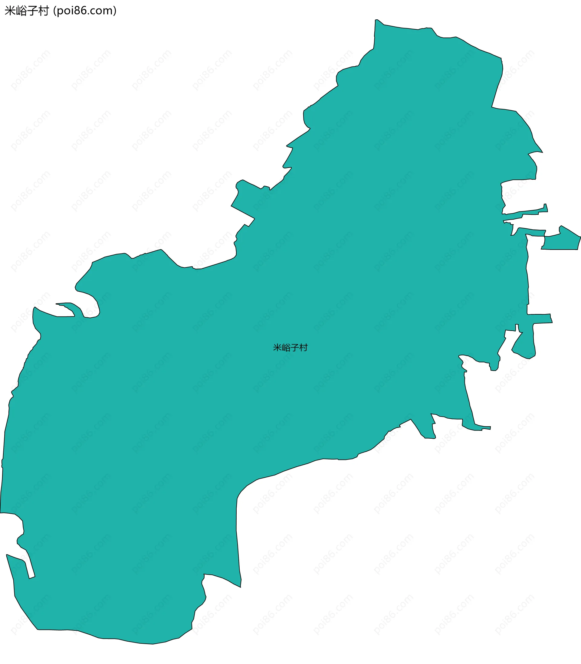 米峪子村边界地图