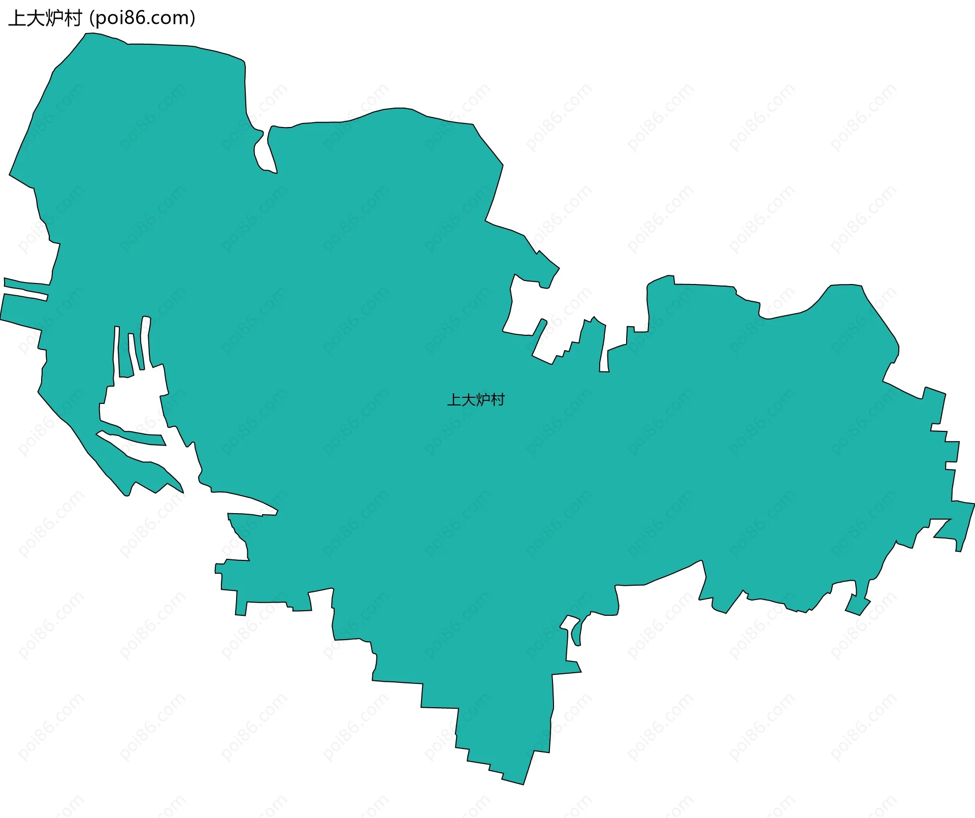 上大炉村边界地图