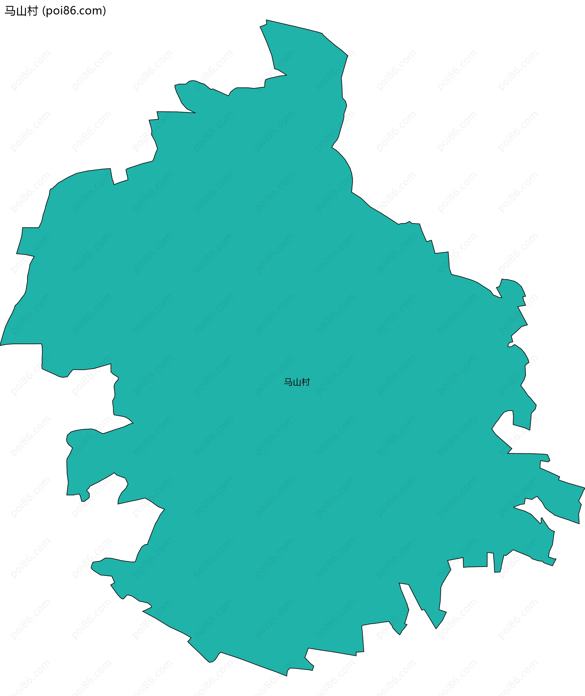 马山村边界地图
