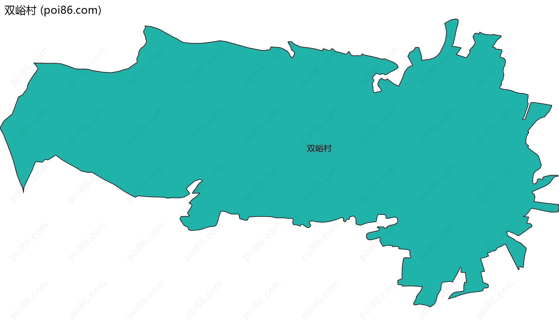 双峪村边界地图