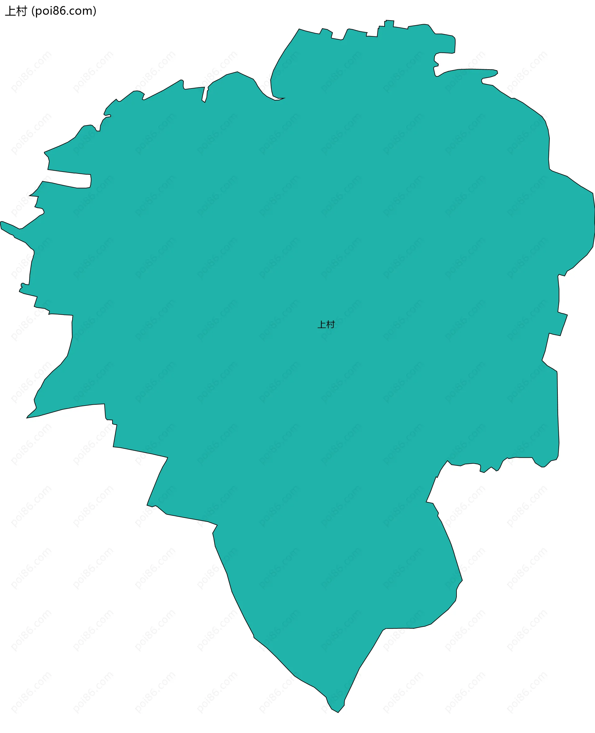 上村边界地图