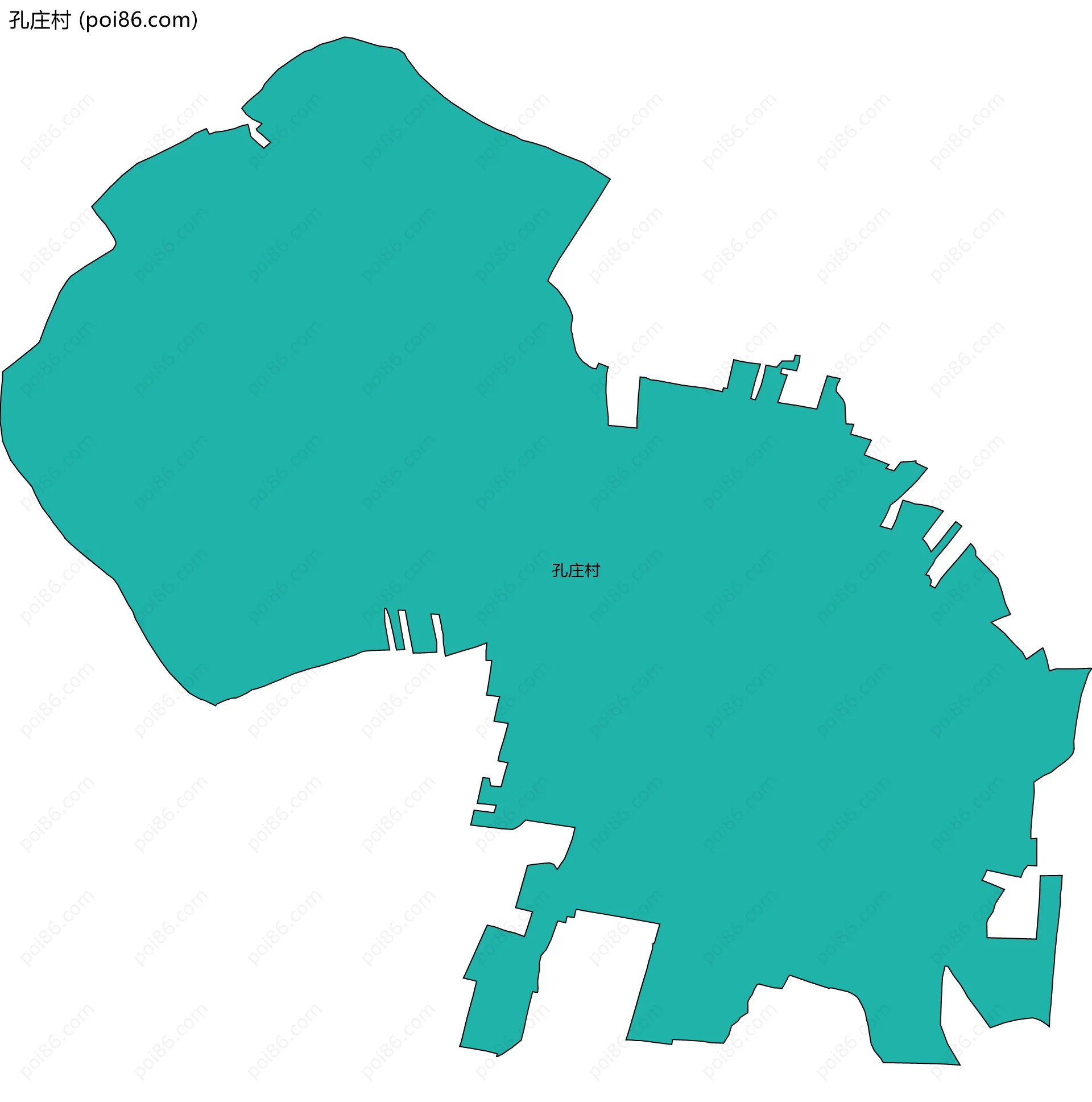 孔庄村边界地图