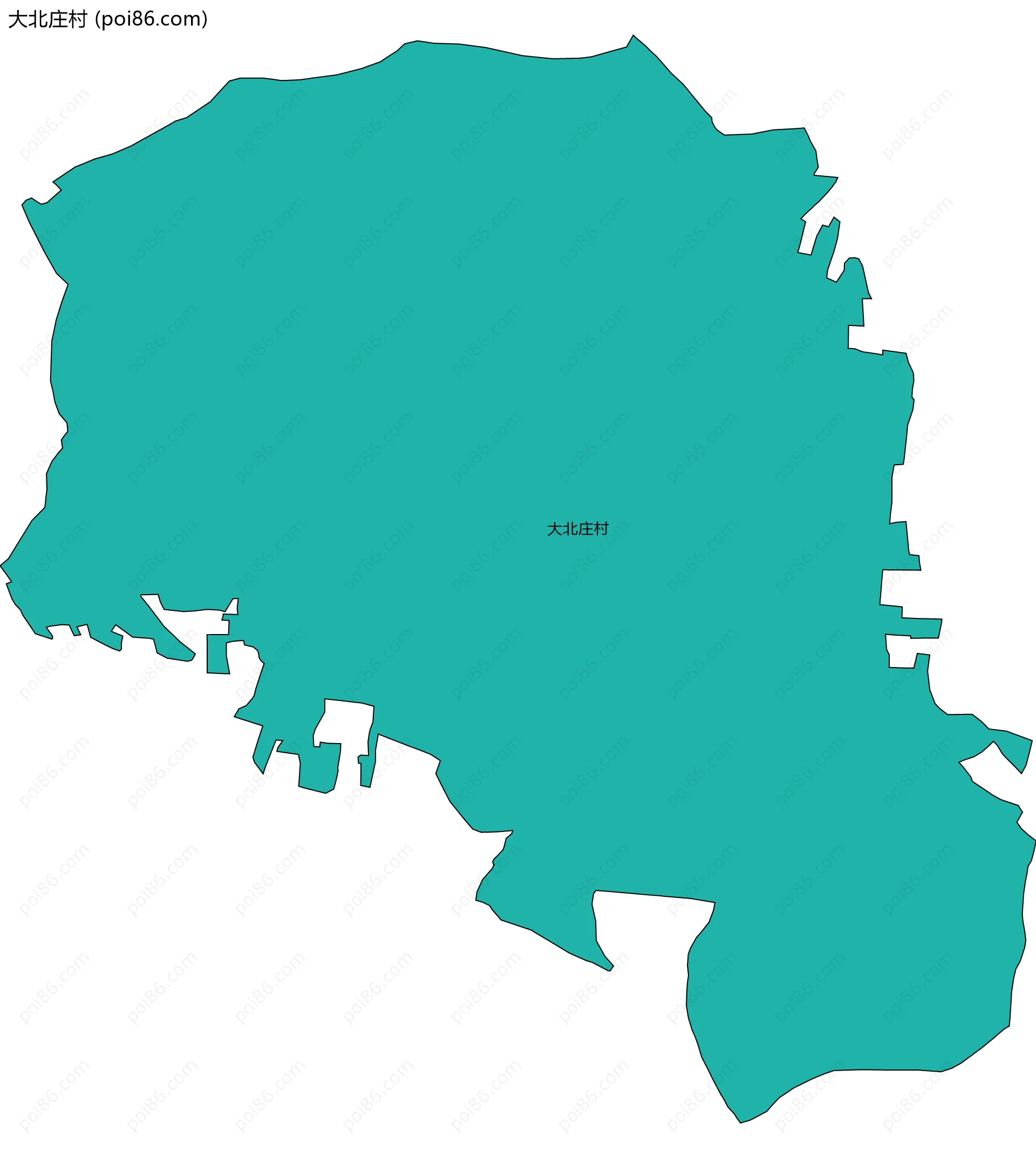 大北庄村边界地图