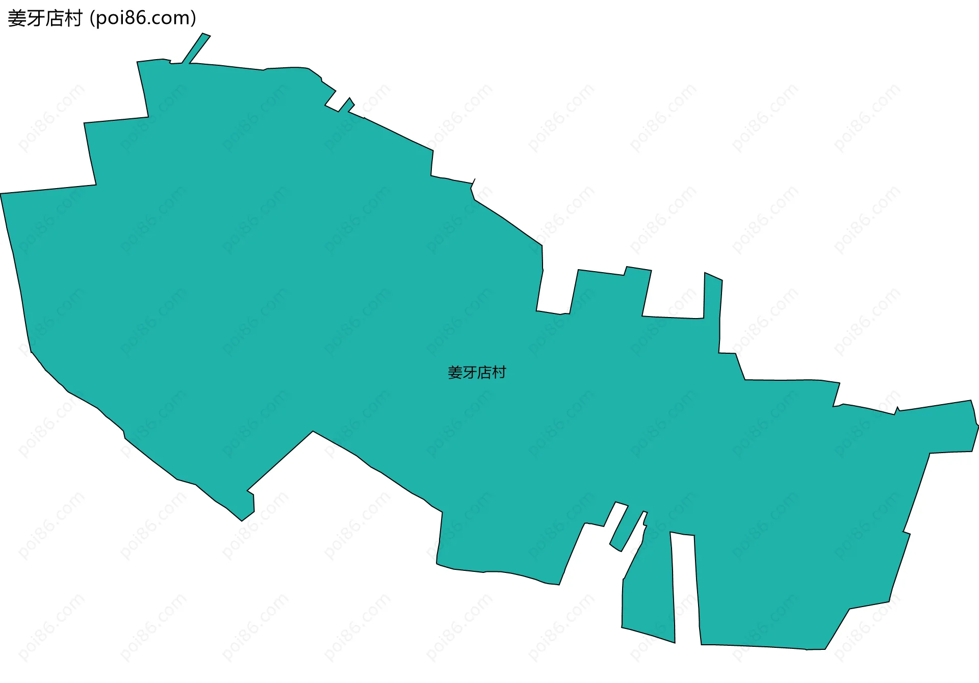 姜牙店村边界地图