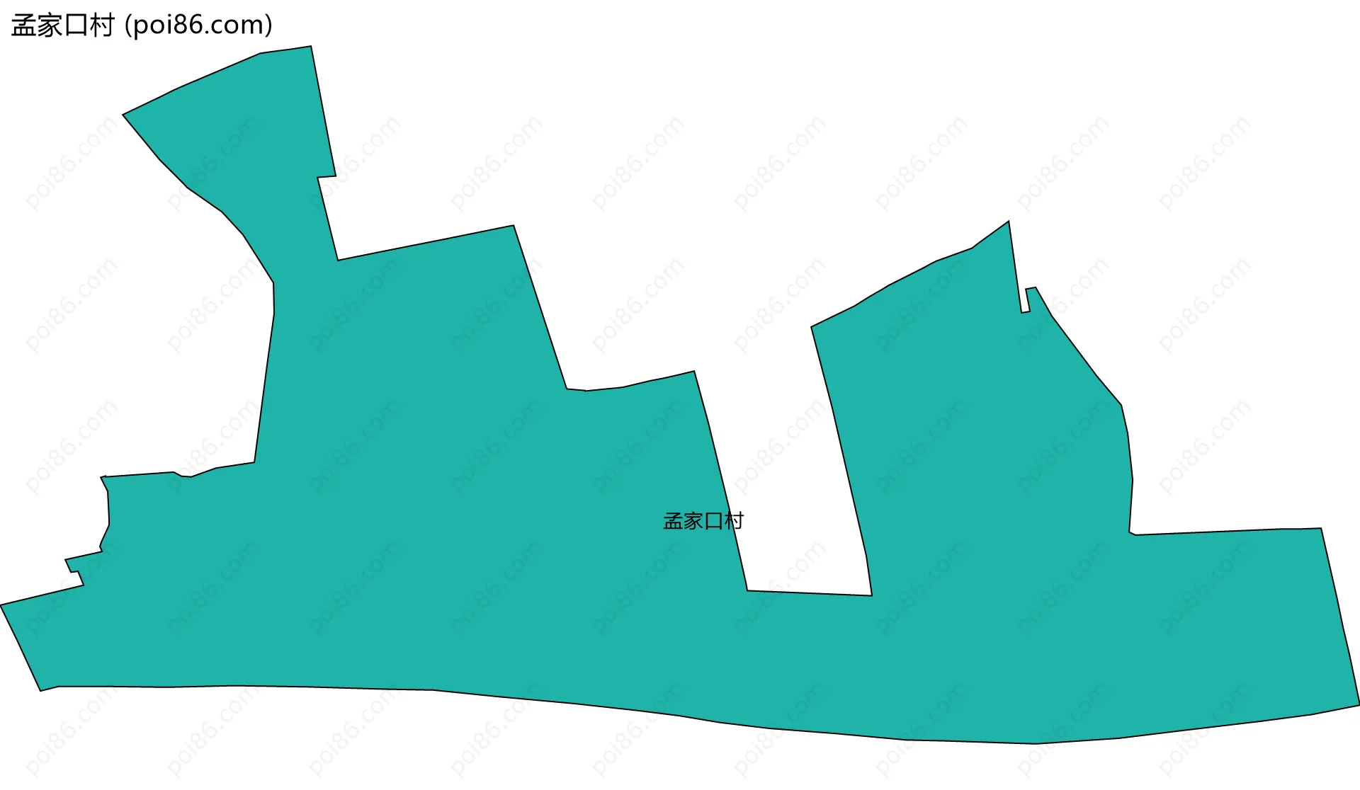 孟家口村边界地图