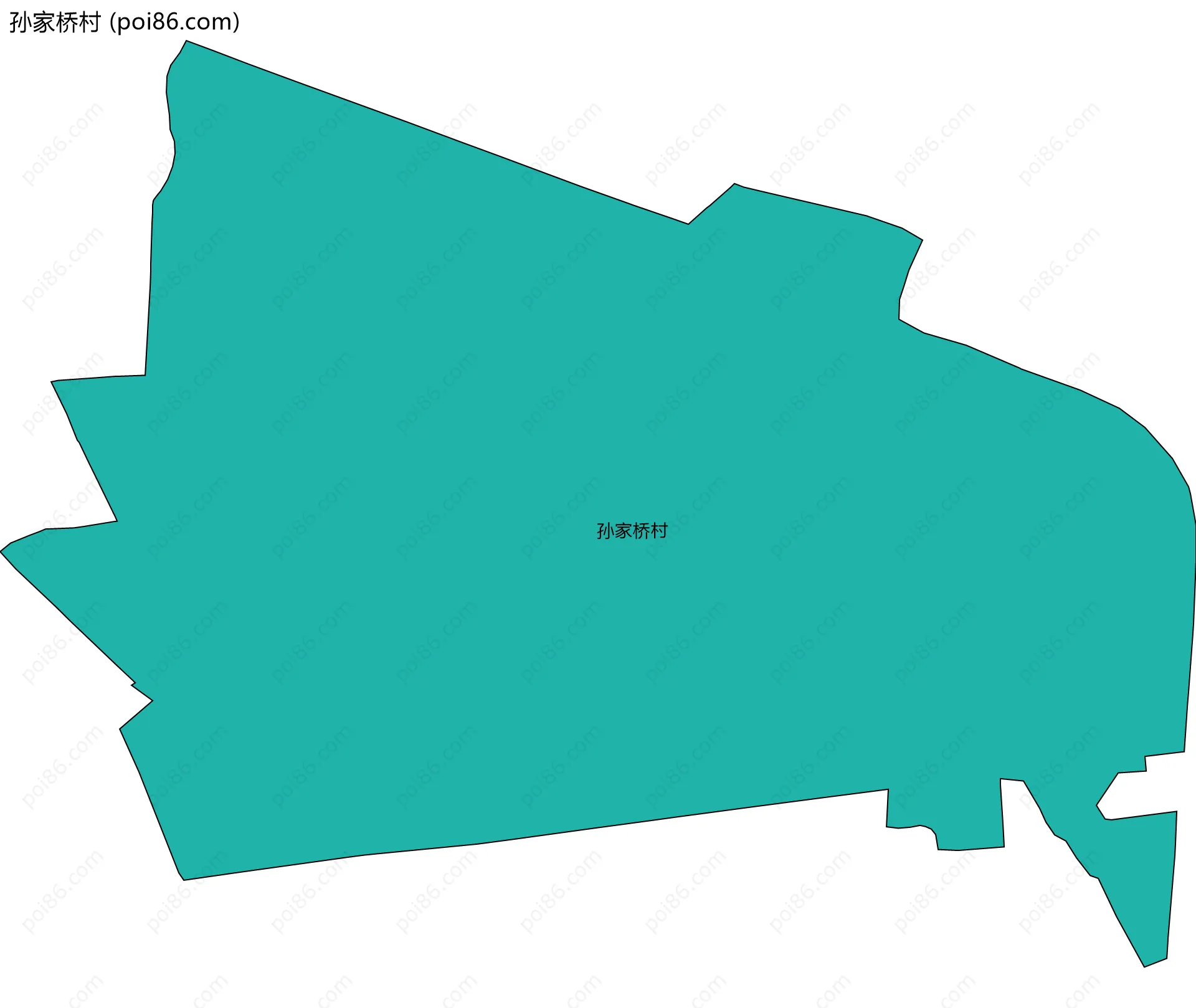 孙家桥村边界地图