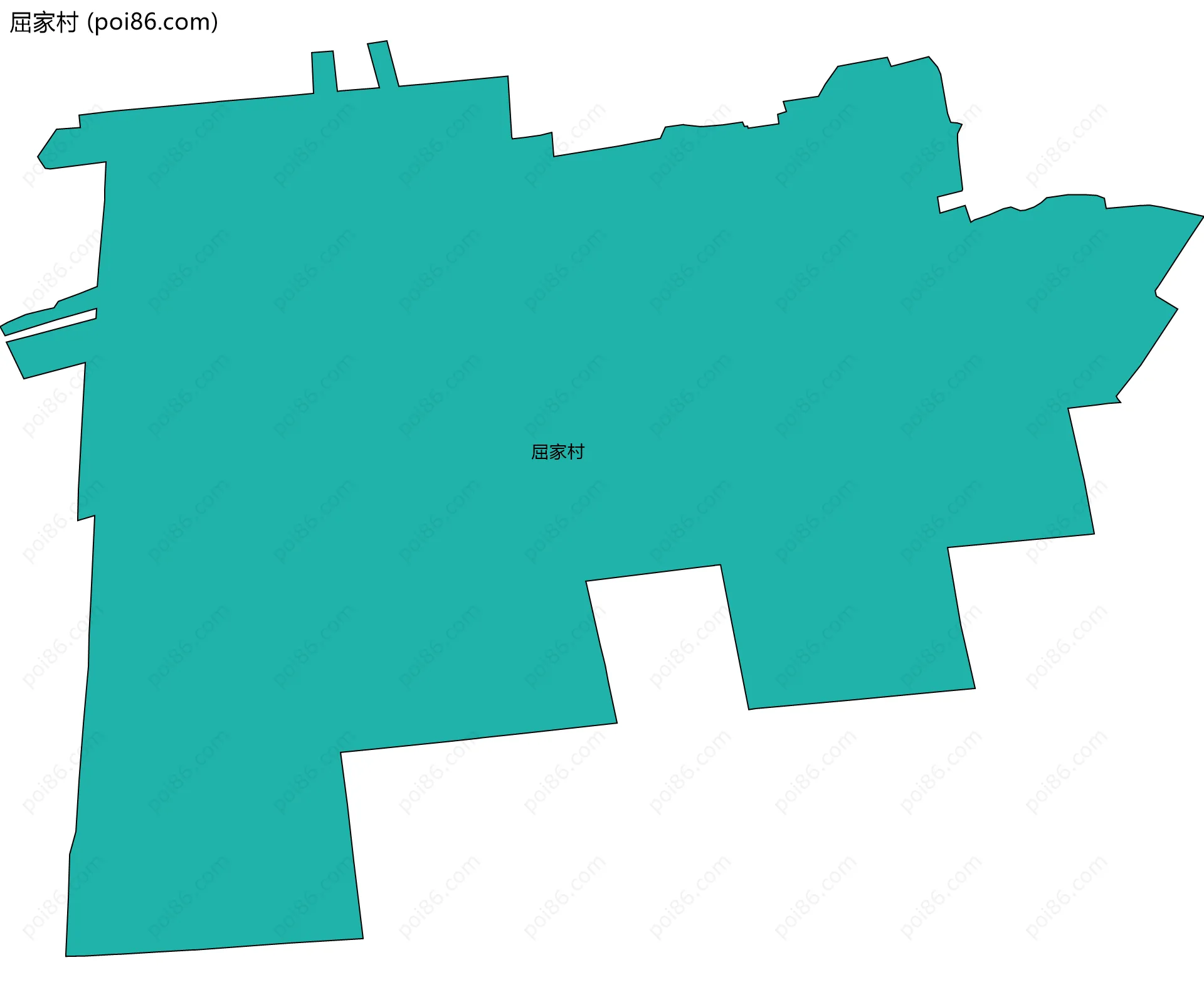 屈家村边界地图