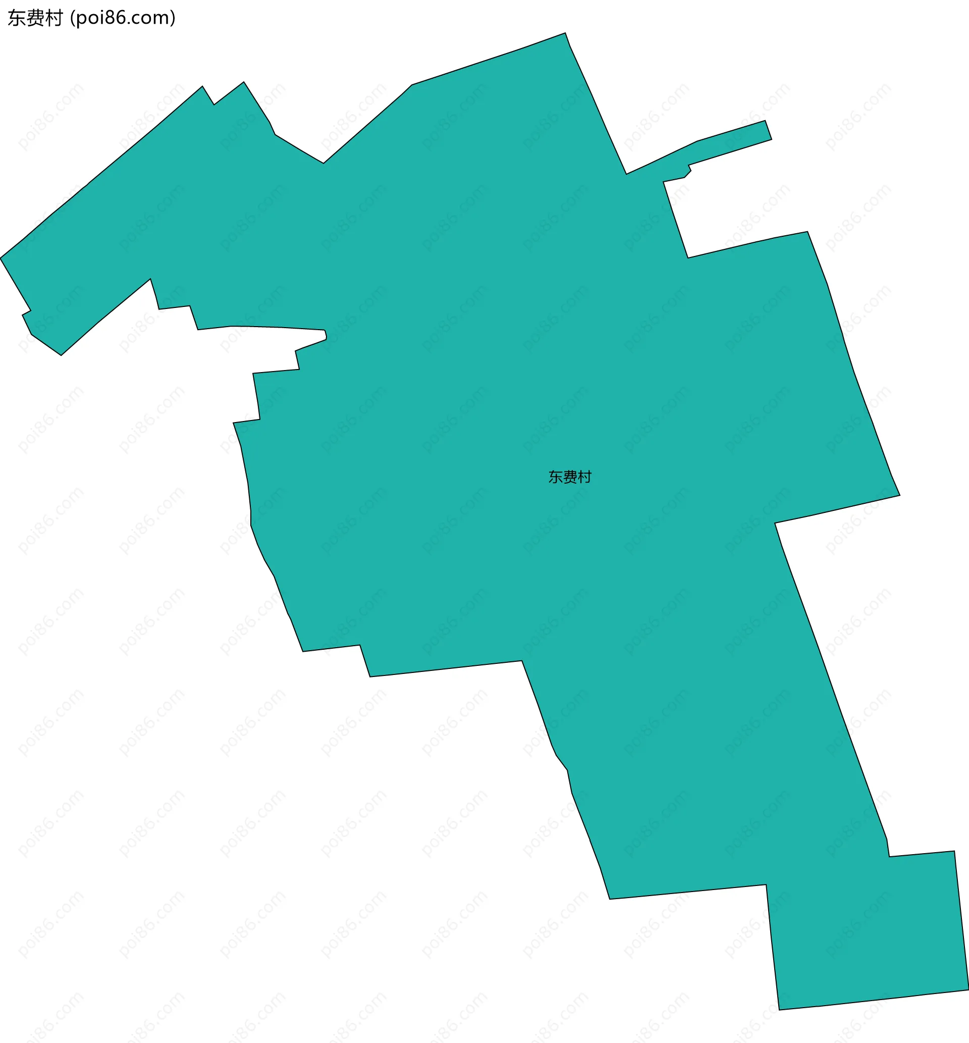 东费村边界地图