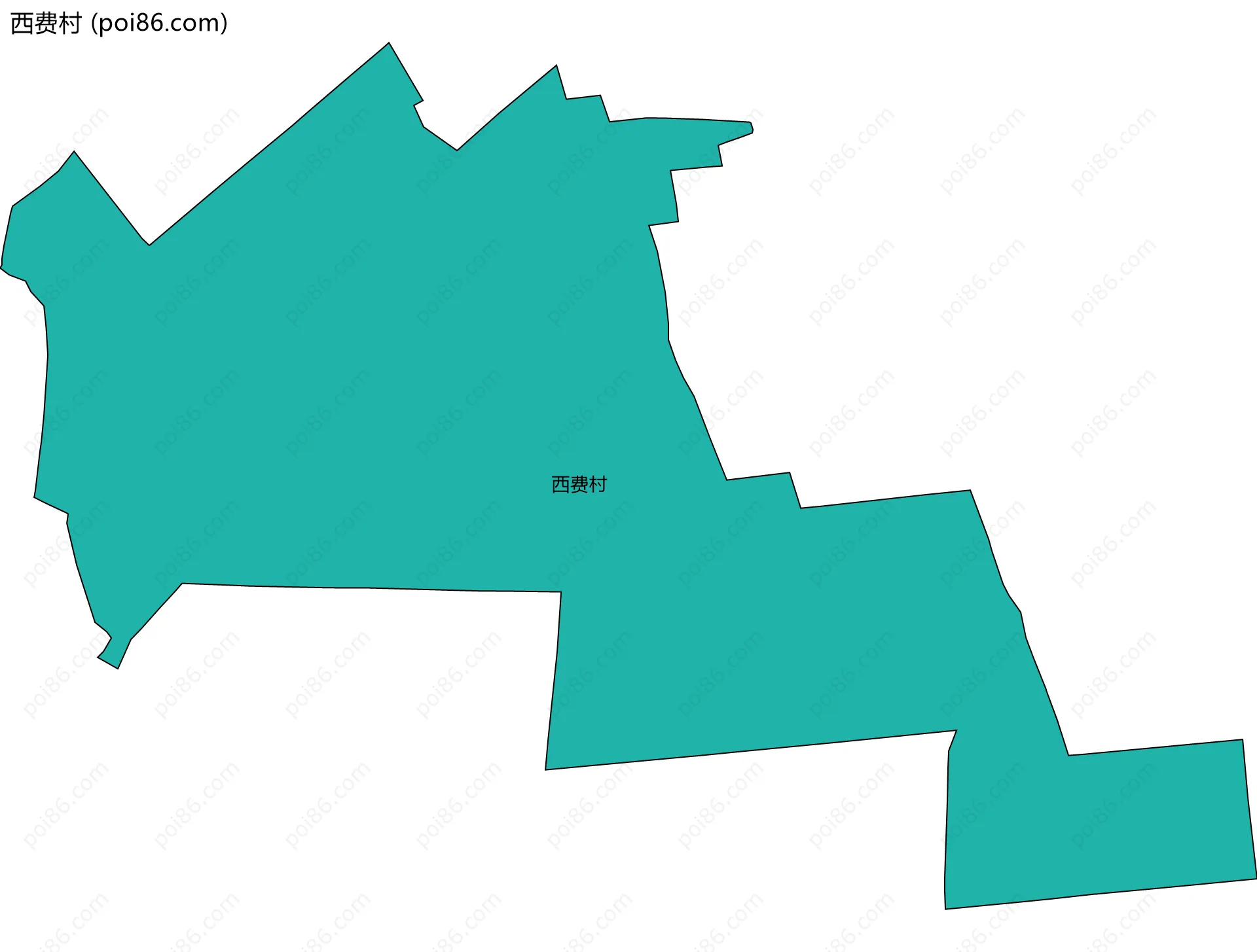 西费村边界地图