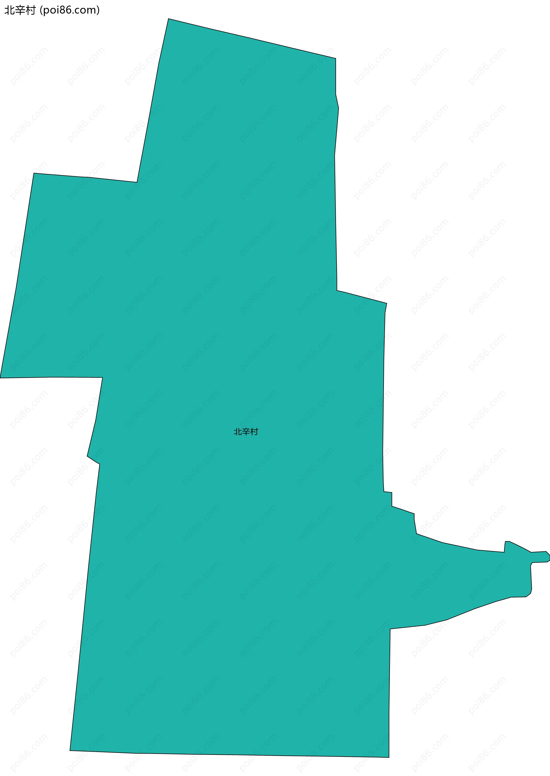 北辛村边界地图