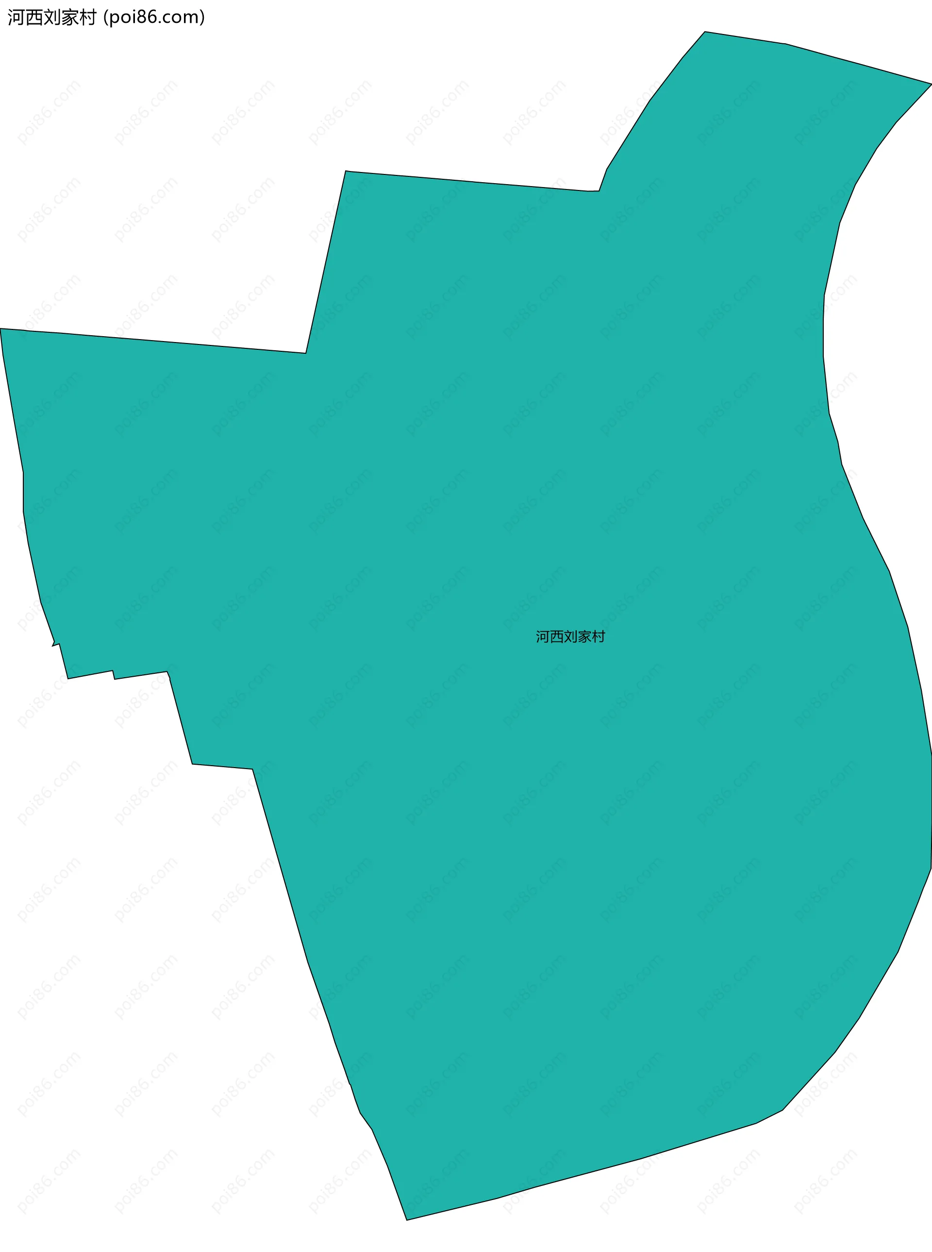 河西刘家村边界地图