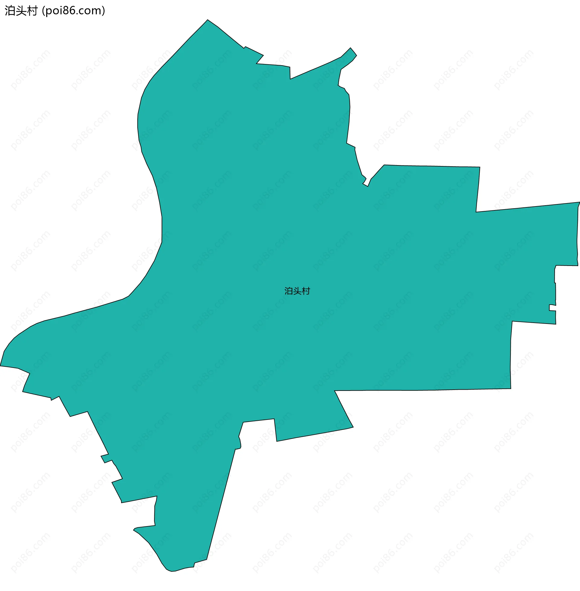 泊头村边界地图