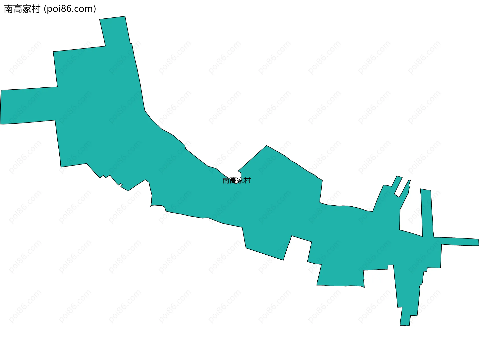 南高家村边界地图
