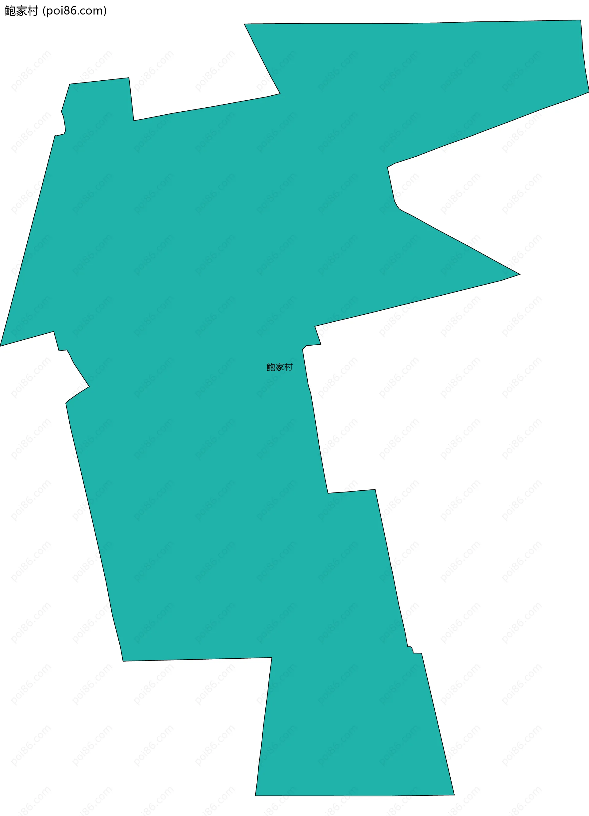 鲍家村边界地图