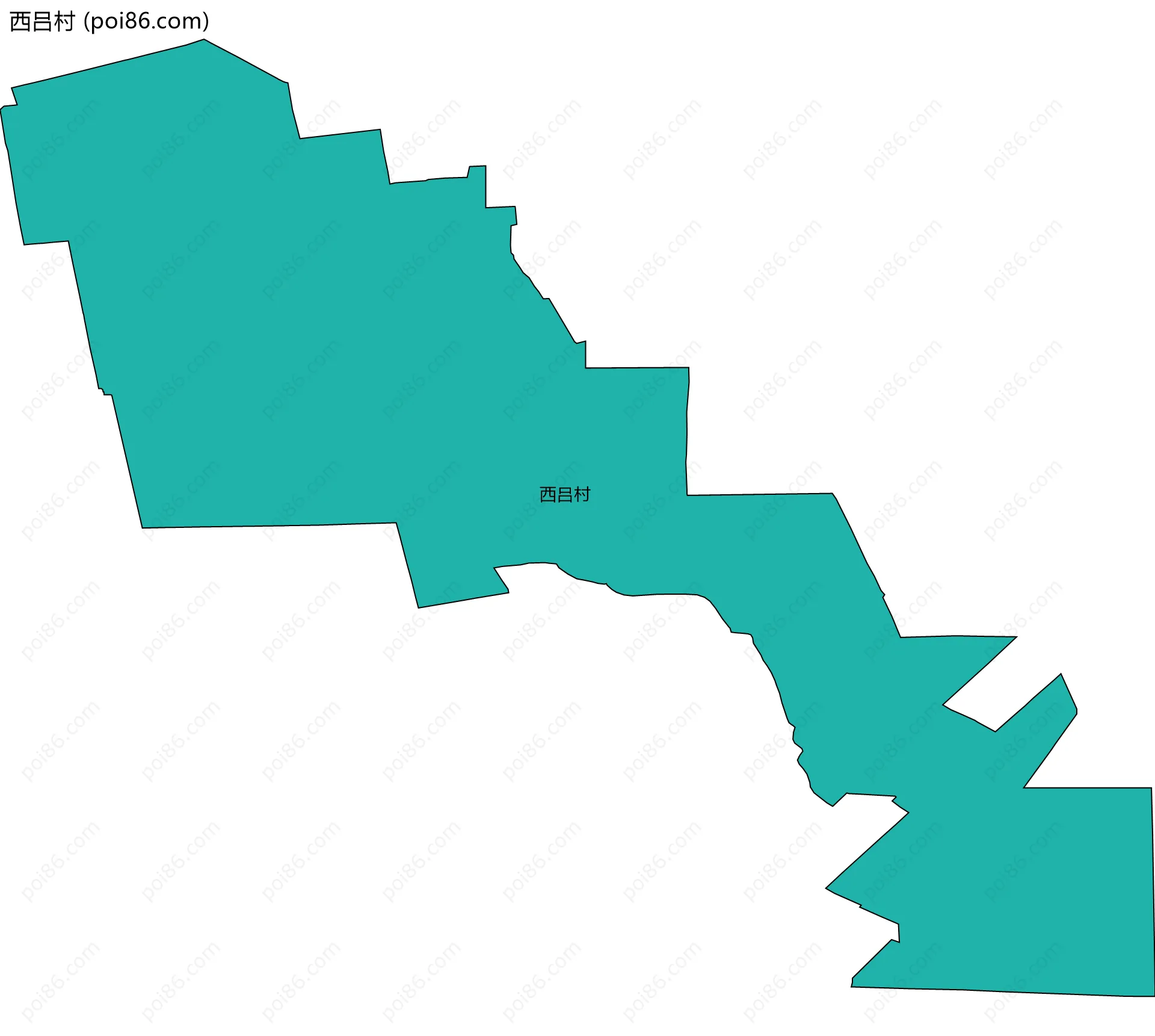 西吕村边界地图
