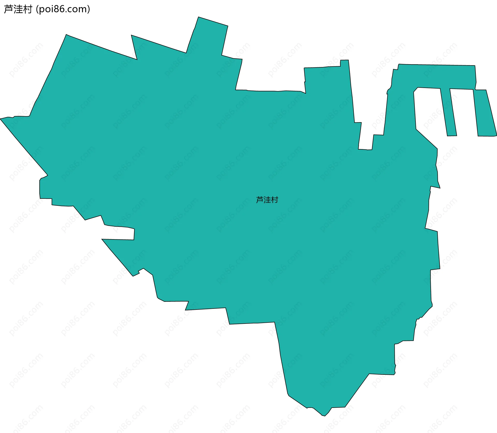 芦洼村边界地图