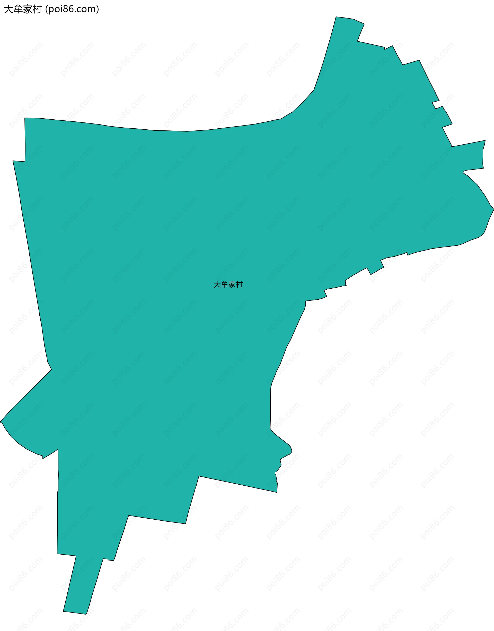 大牟家村边界地图