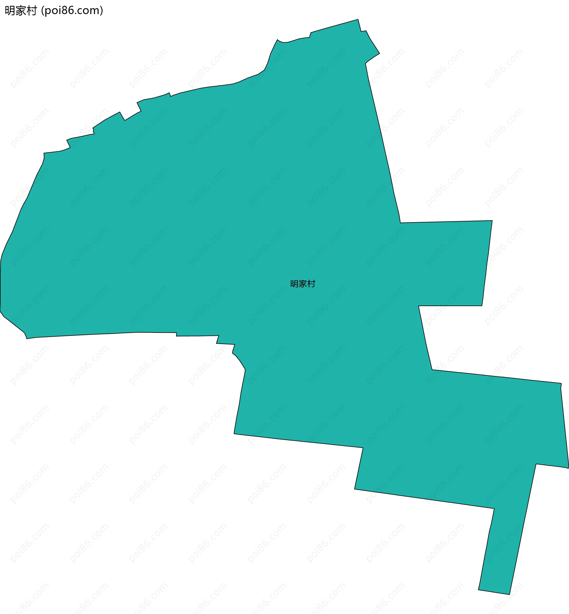 明家村边界地图