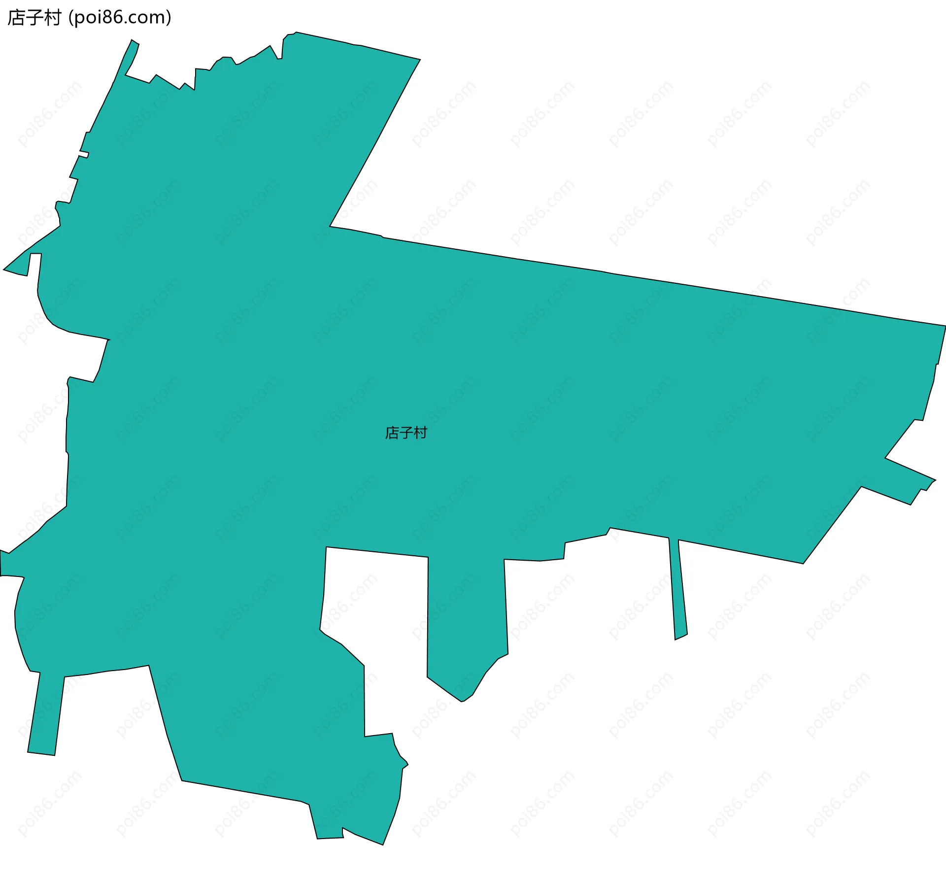 店子村边界地图
