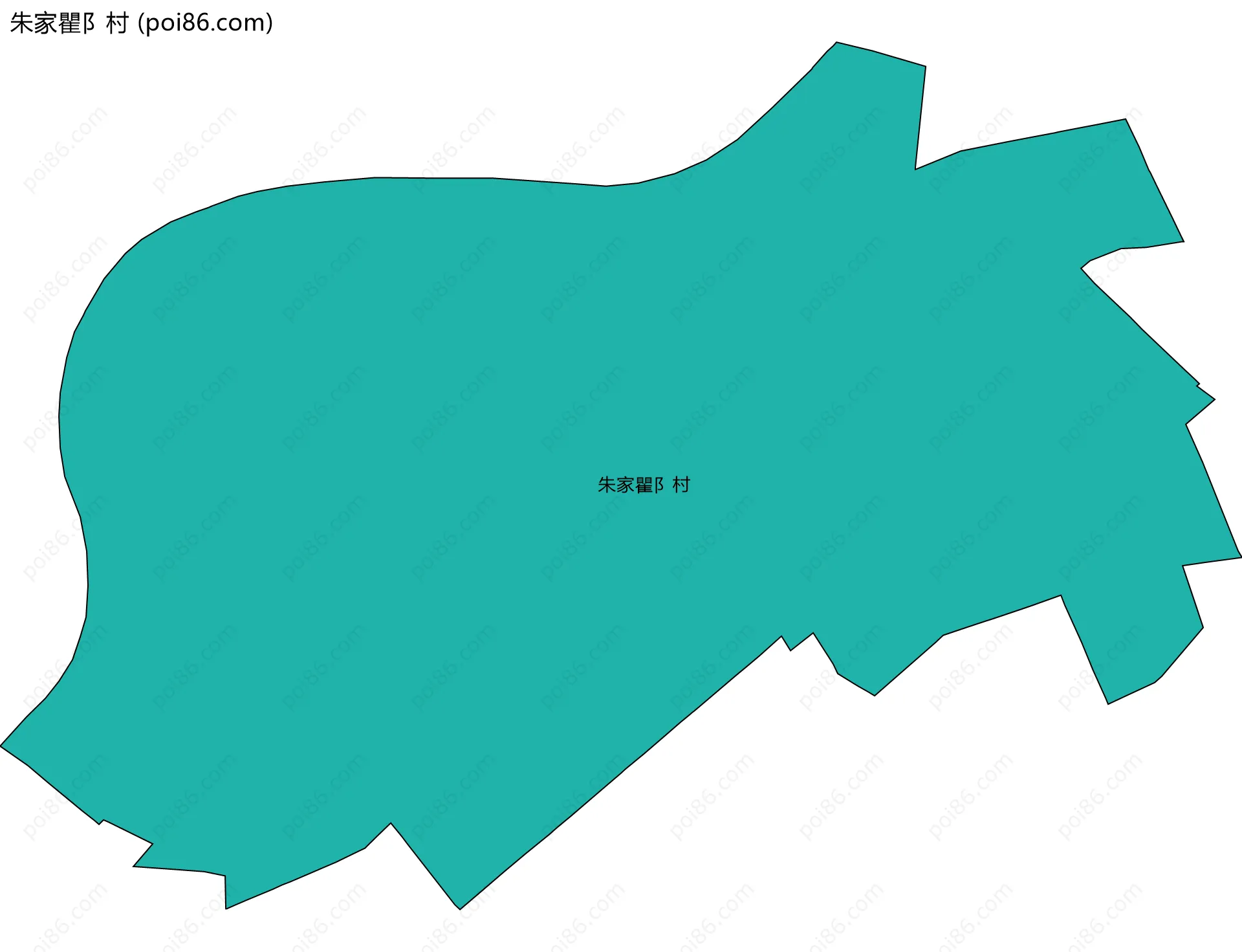 朱家瞿阝村边界地图