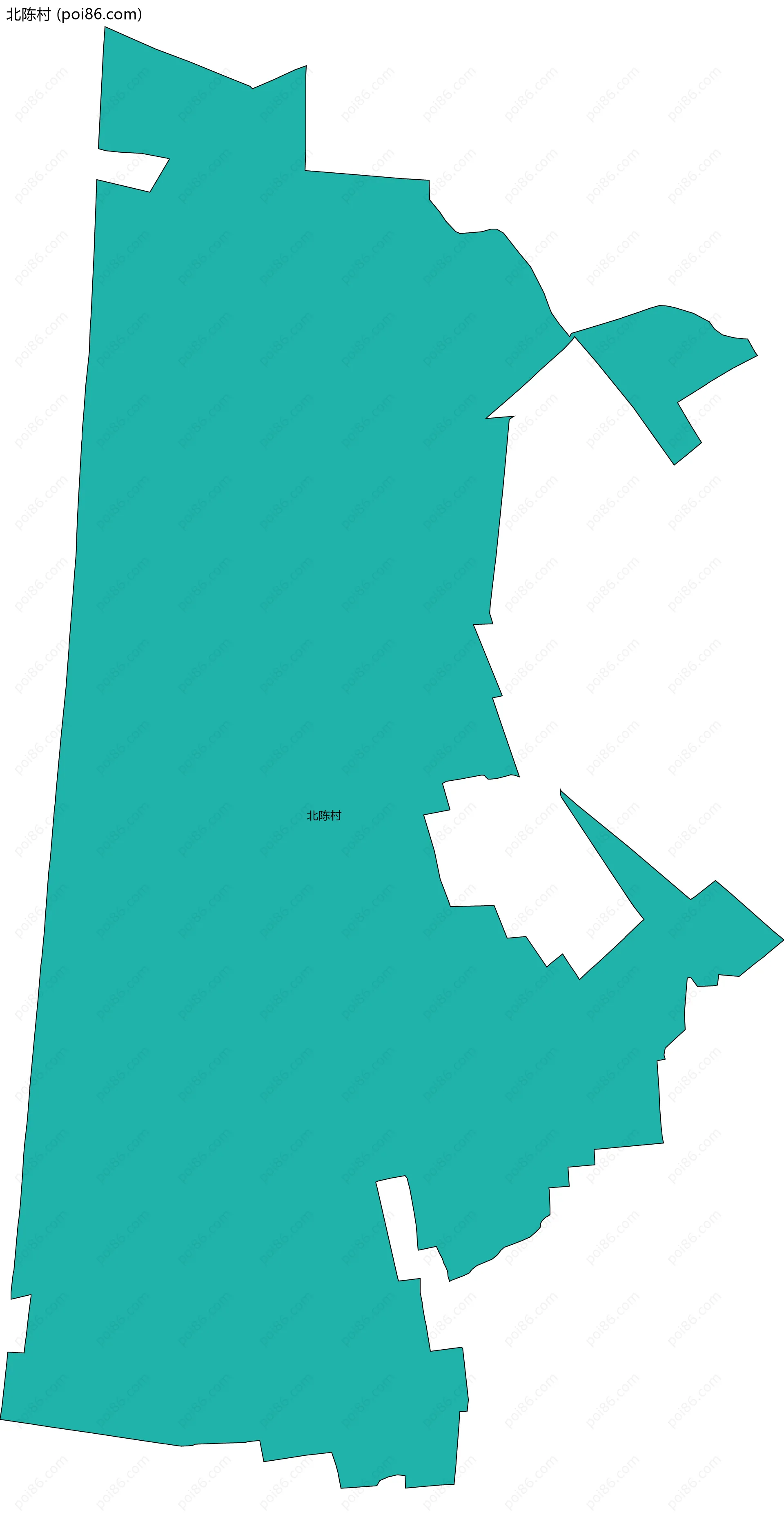 北陈村边界地图